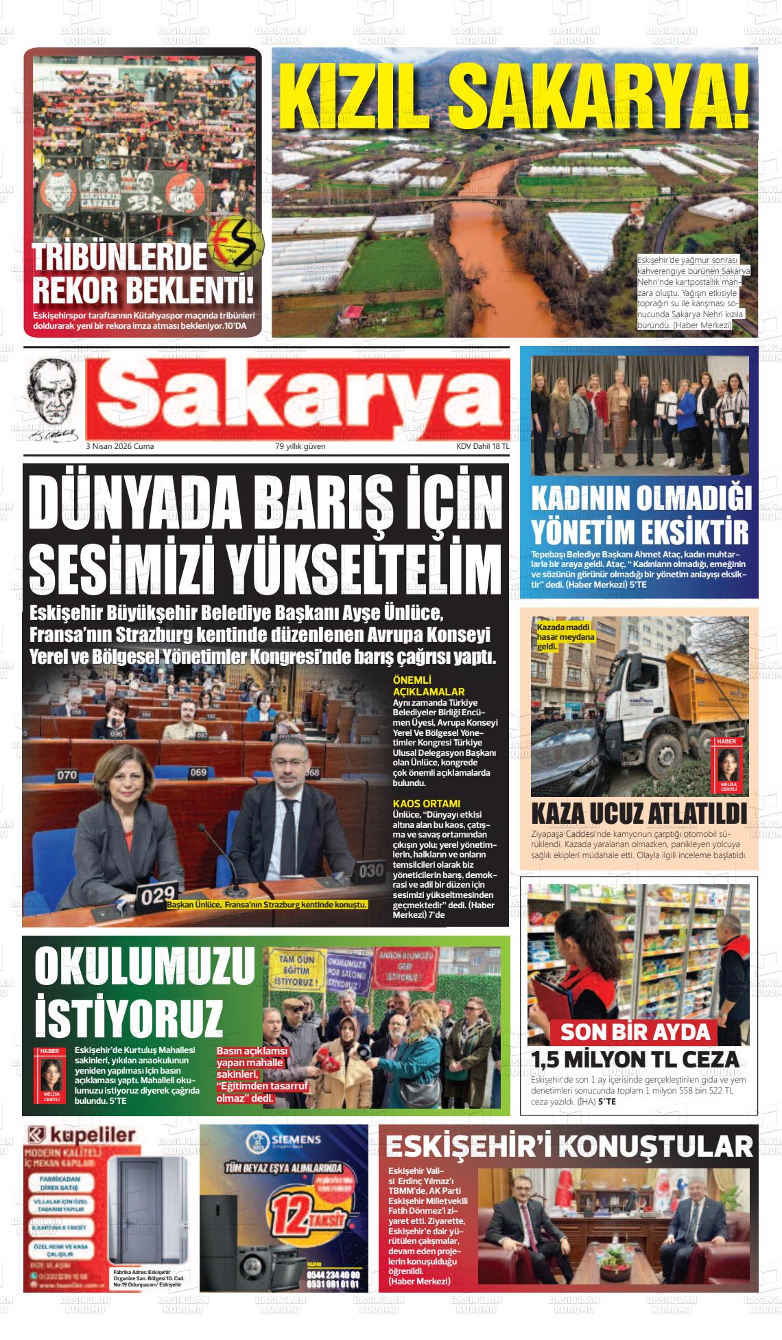 Eskisehir Sakarya 03.04.2026