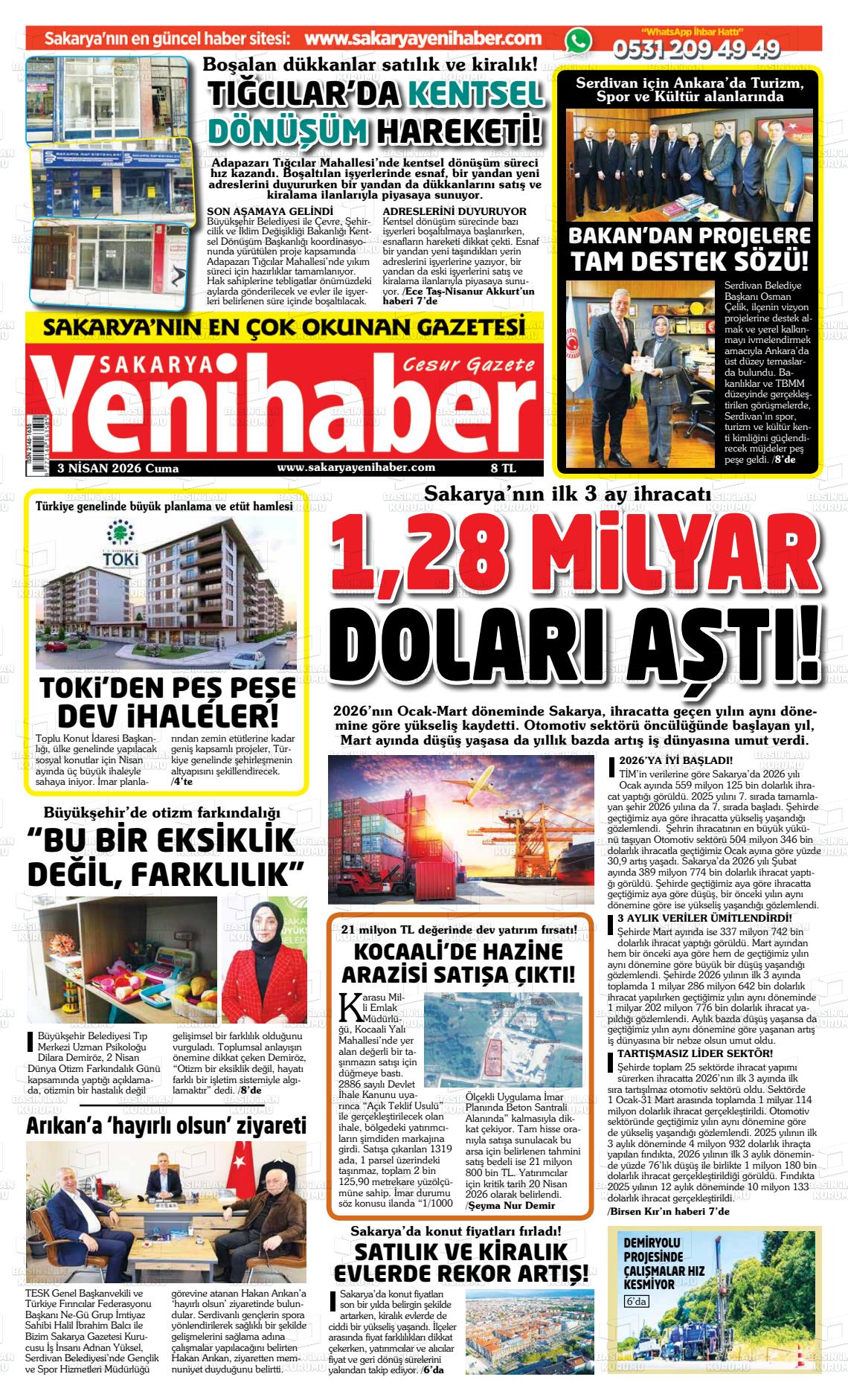 Sakarya Yenihaber 03.04.2026