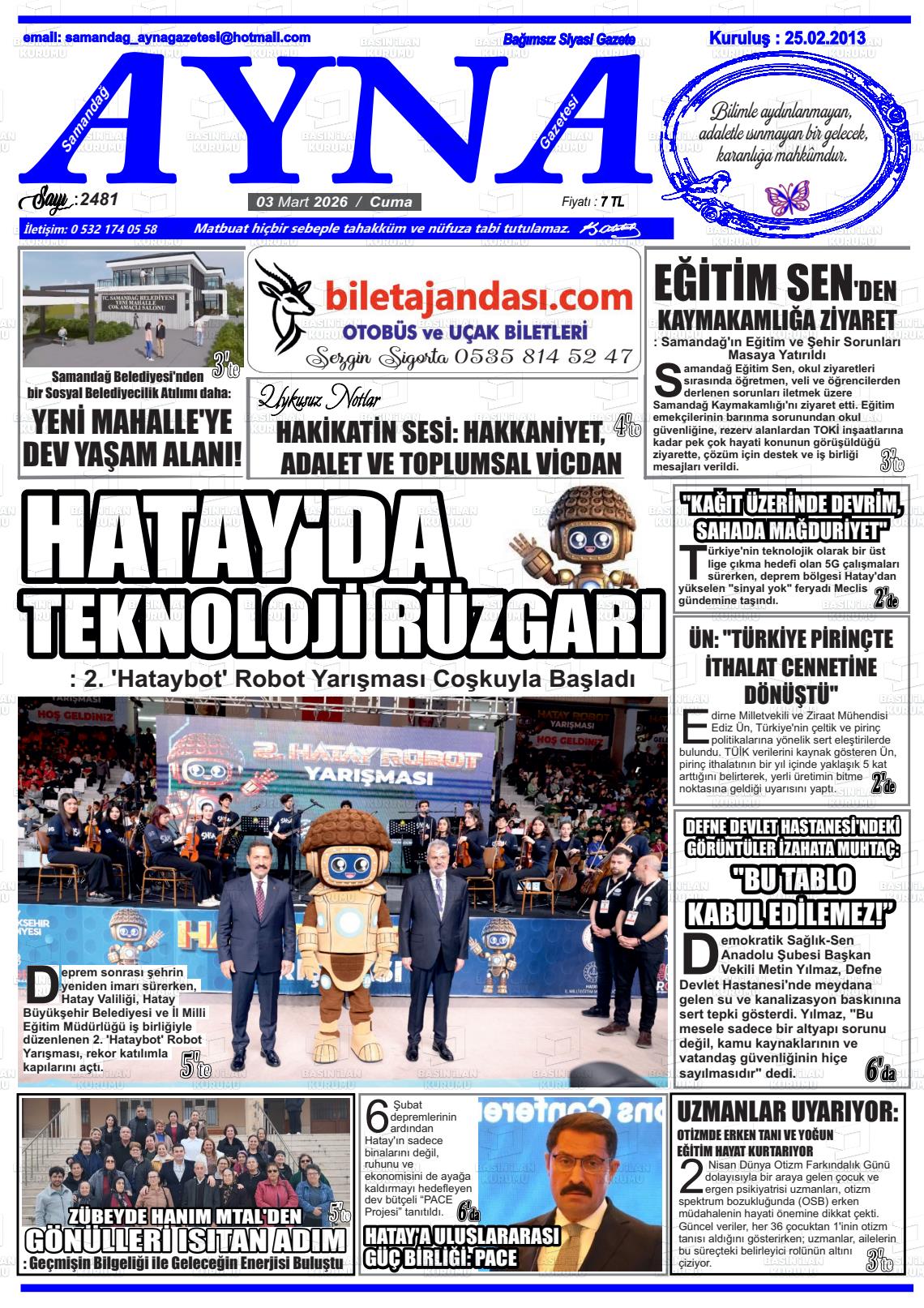 Hatay Samandagayna 03.04.2026