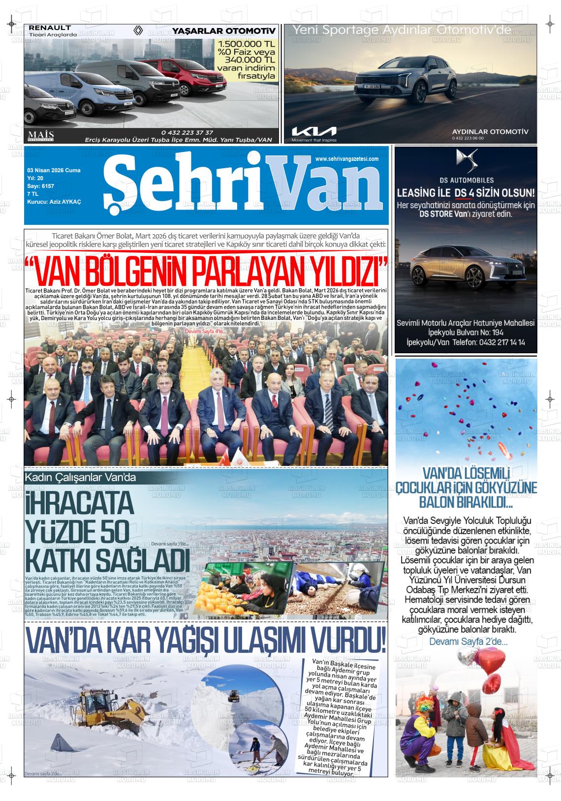 Van Sehri 03.04.2026