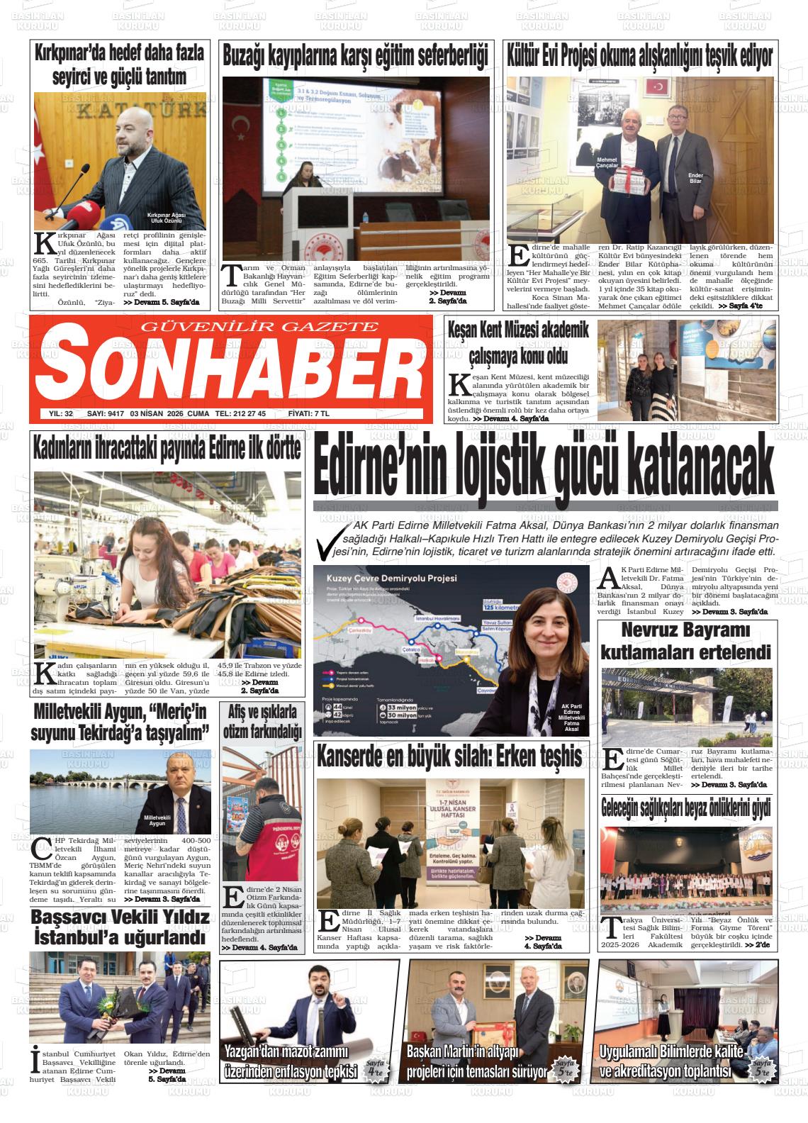 Eskisehir Sonhaber 03.04.2026