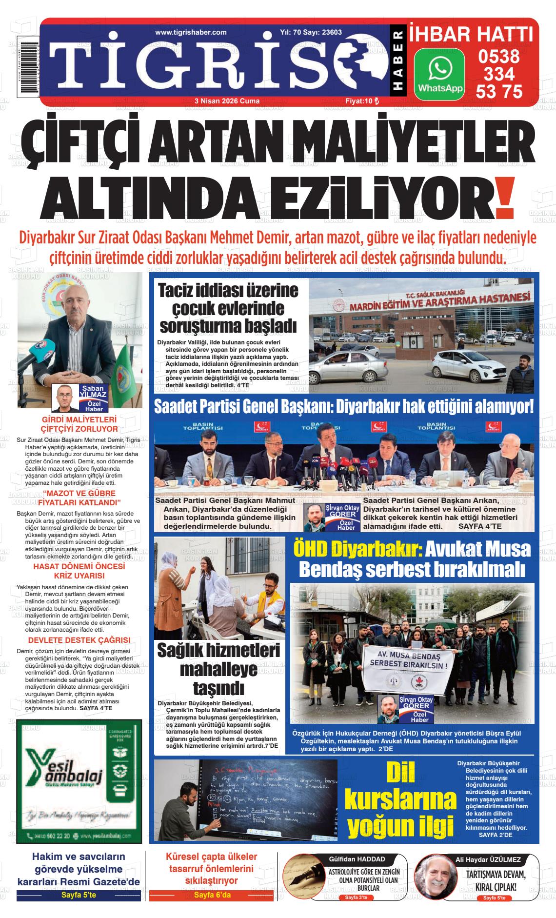 Diyarbakir Tirgis 03.04.2026