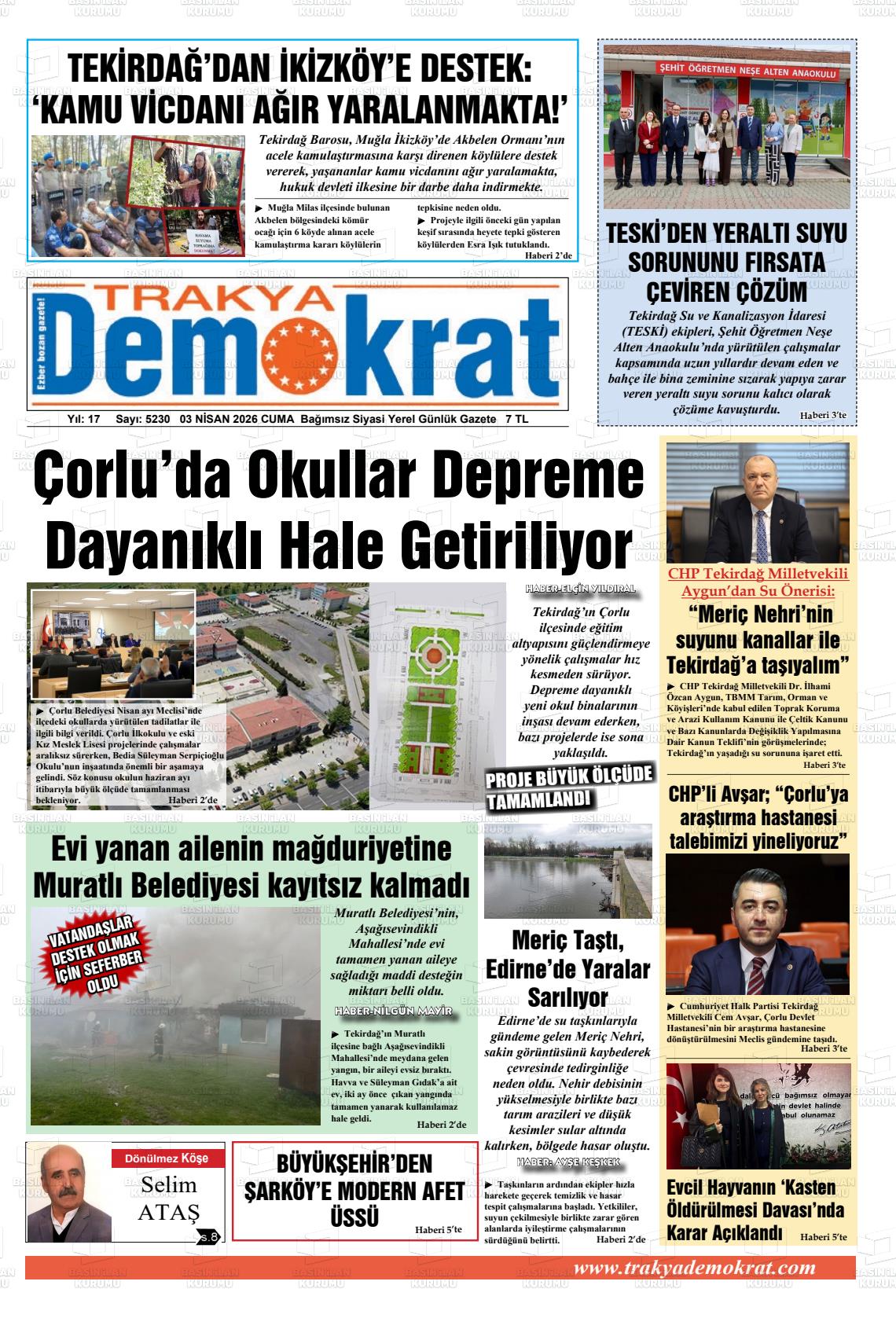 Tekirdag Trakyademokrat 03.04.2026