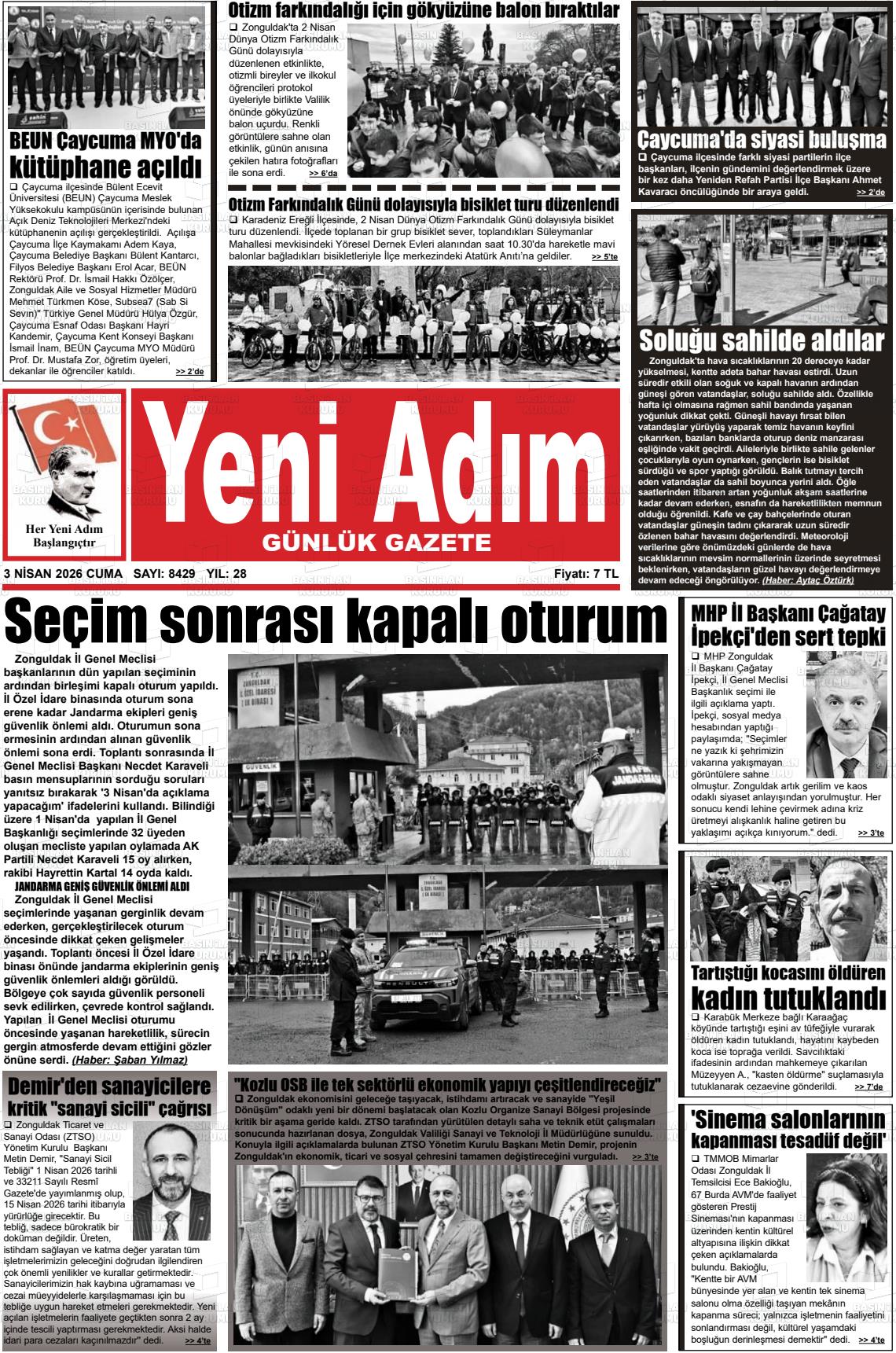 Zonguldak Yeniadim 03.04.2026