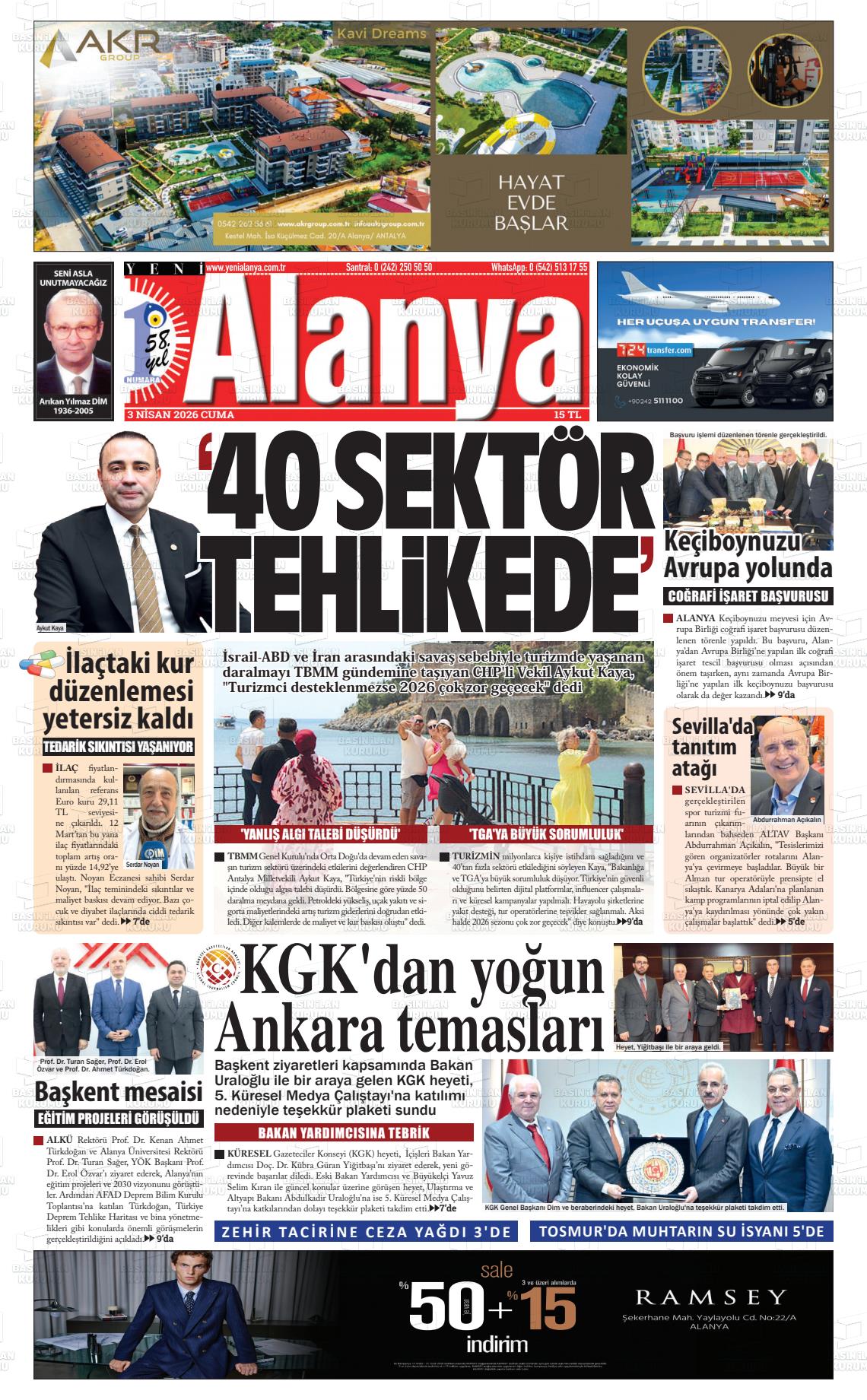 Antalya Yenialanya 03.04.2026
