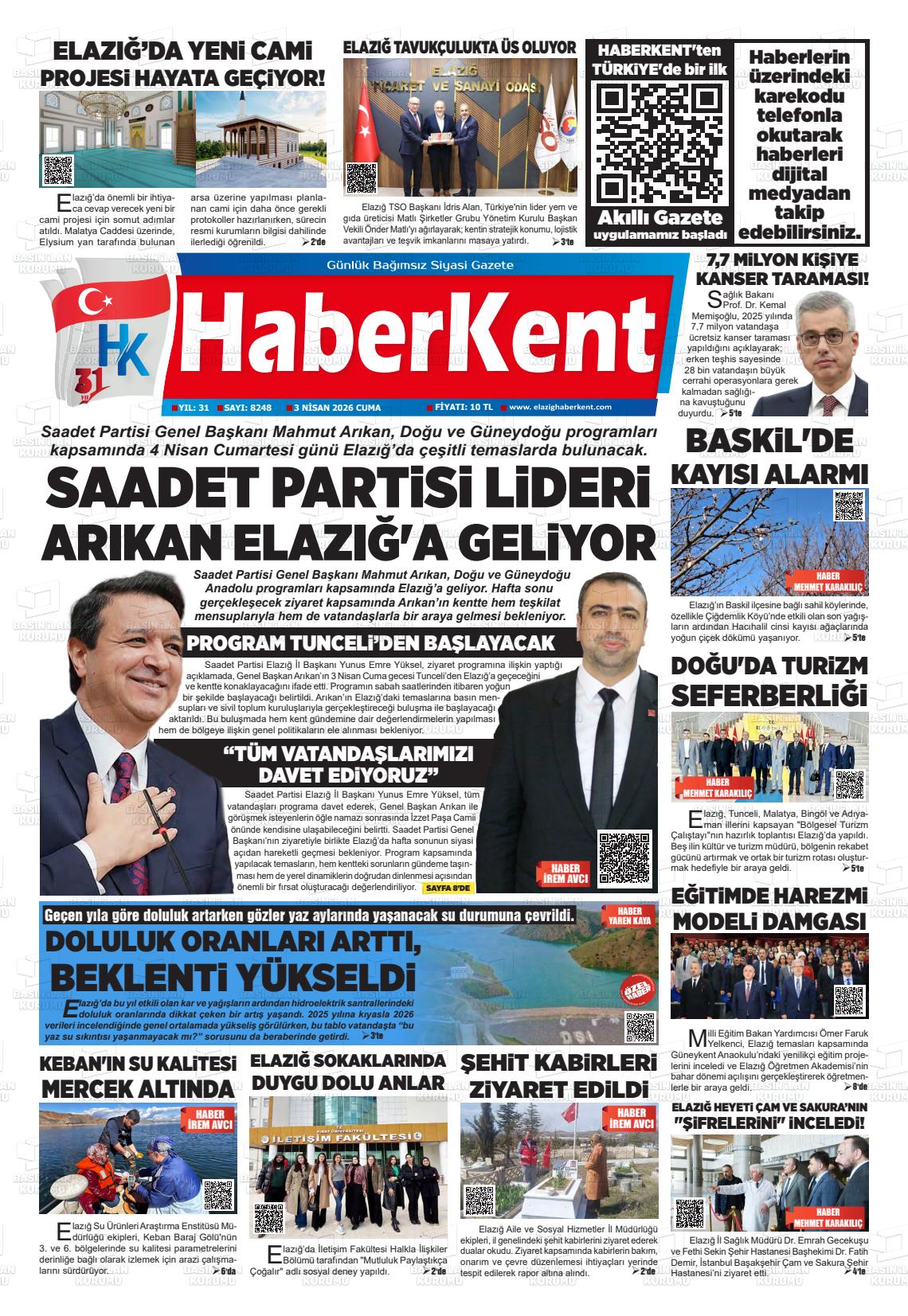 Elazig Yenicag 03.04.2026