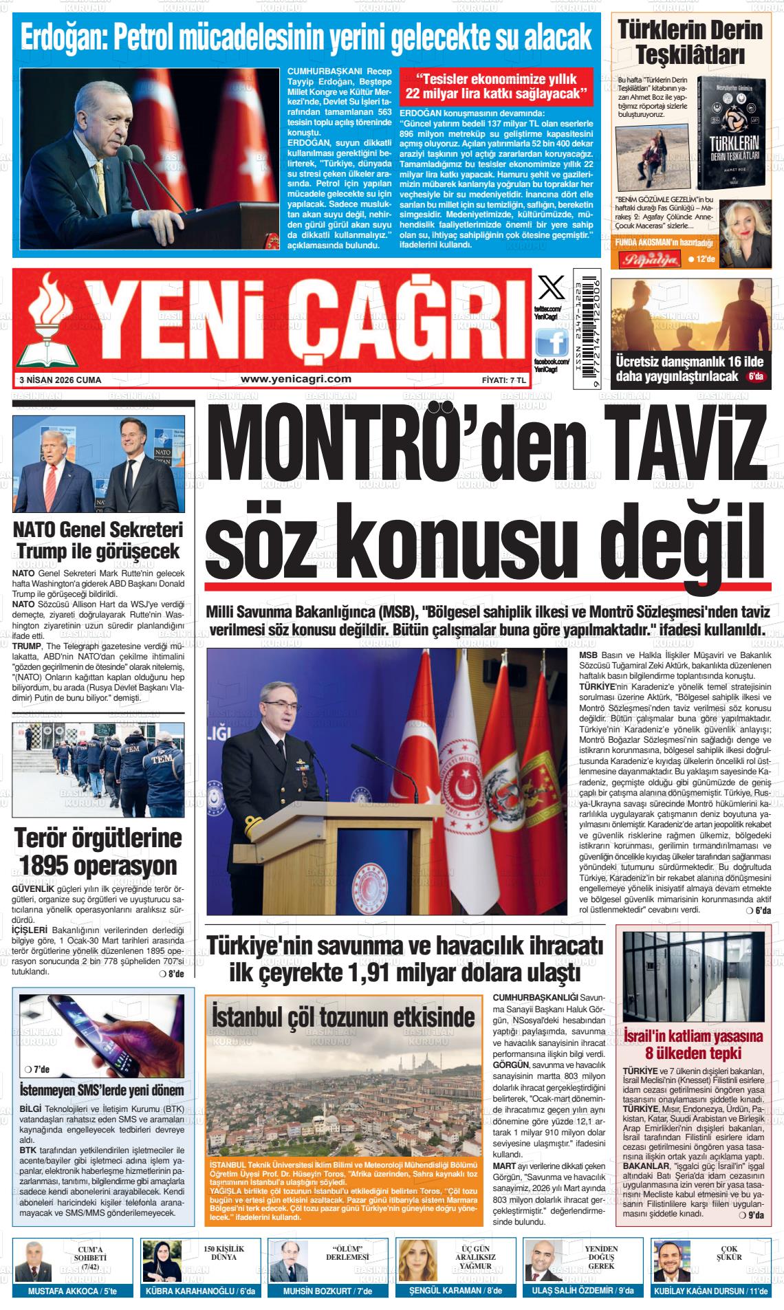 Istanbul Yenicagri 03.04.2026
