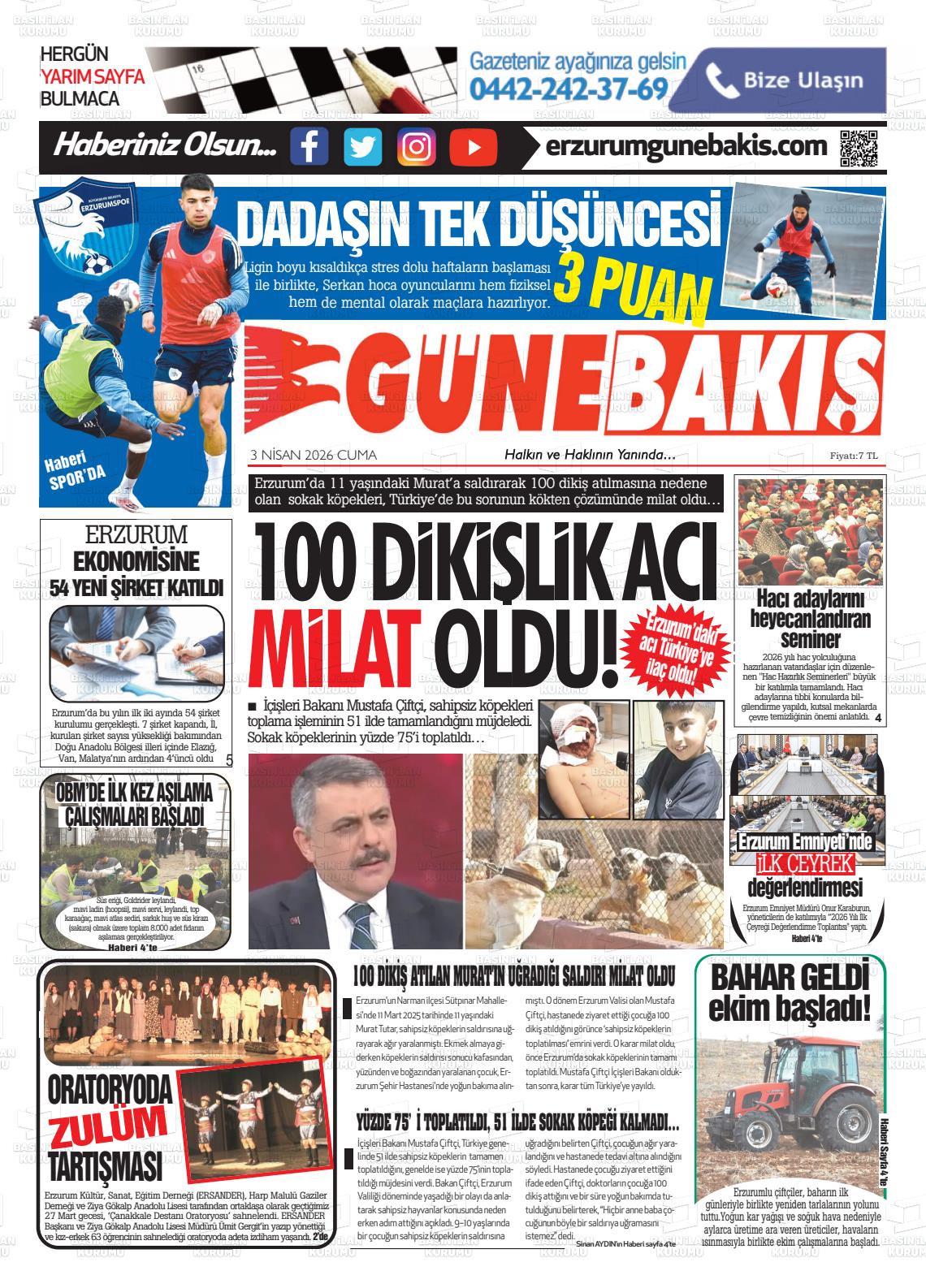 Erzurum Yenikusak 03.04.2026