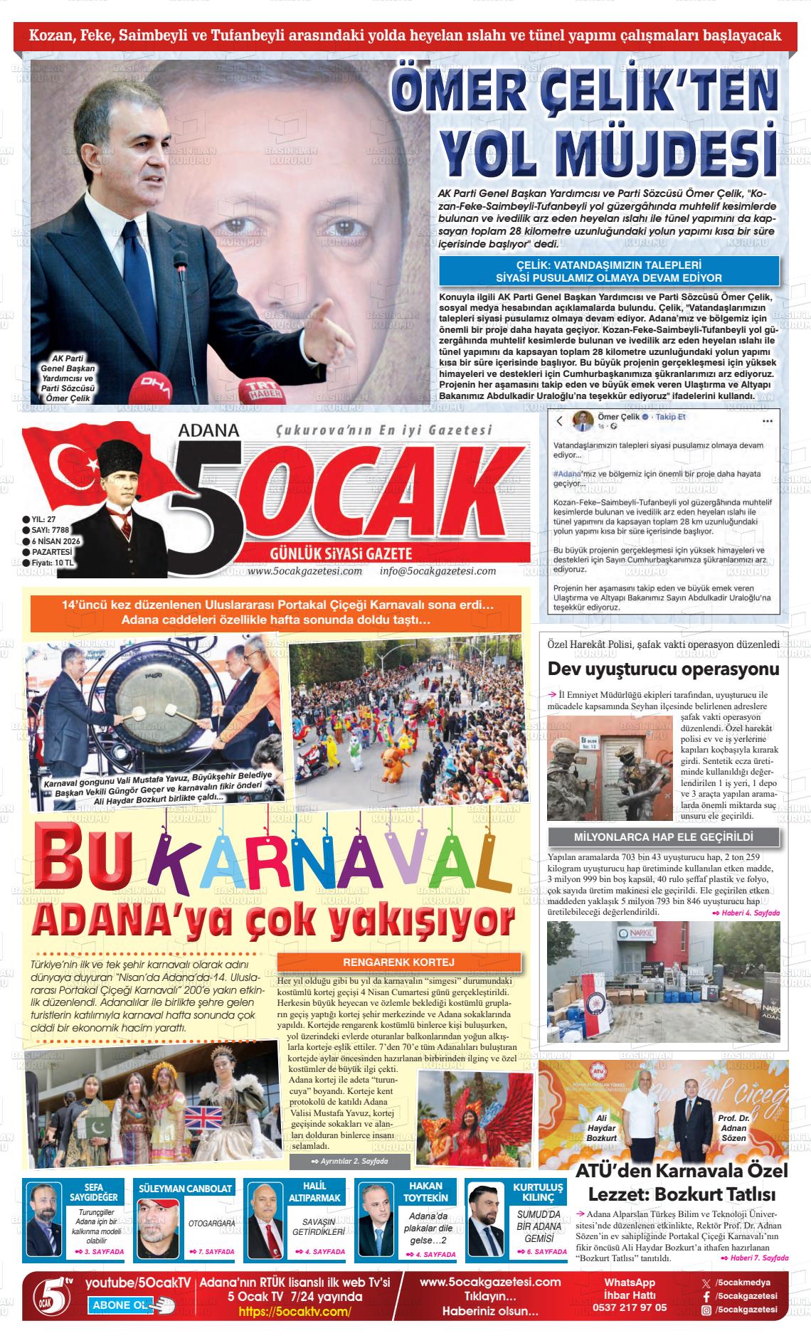 Adana 5 Ocak 06.04.2026