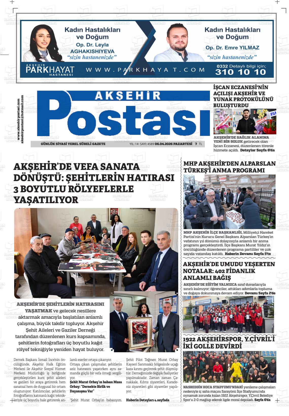 Konya Aksehirpostasi 06.04.2026