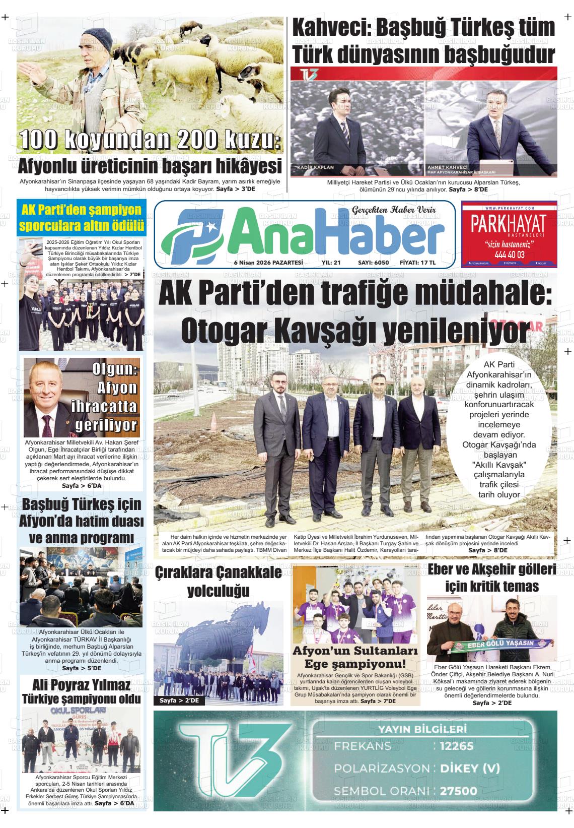 Afyonkarahisar Anahaber 06.04.2026