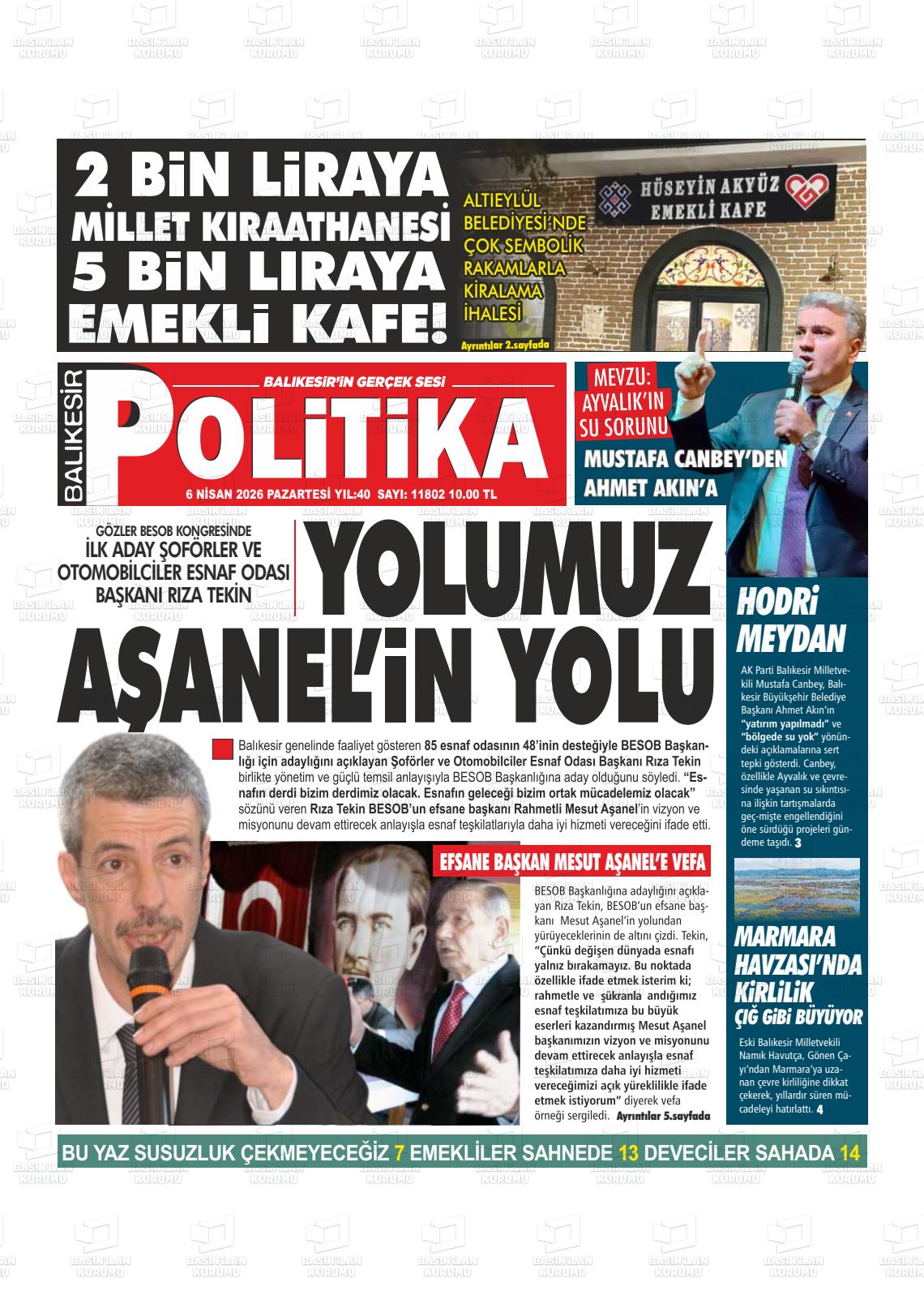 Balikesir Politika 06.04.2026