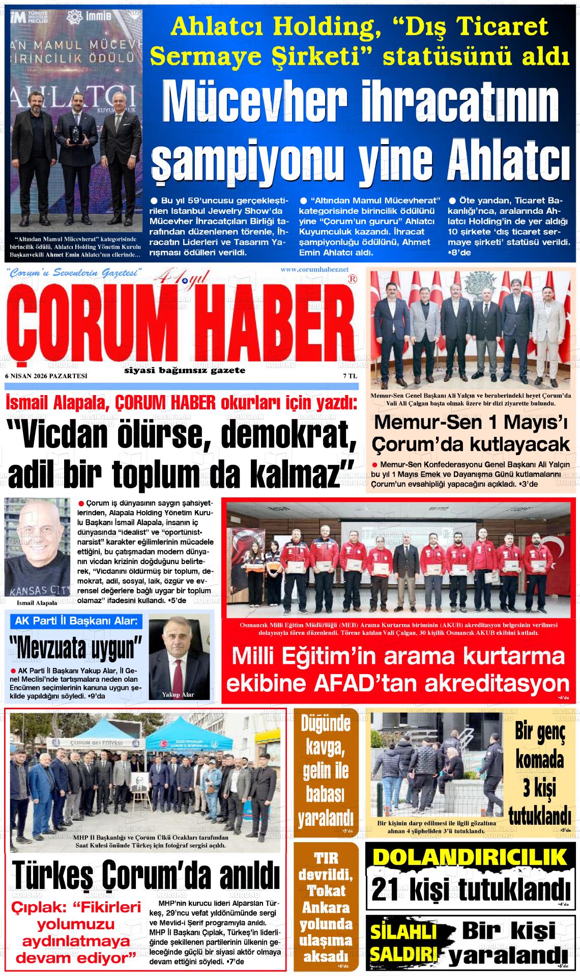 Corum Haber 06.04.2026
