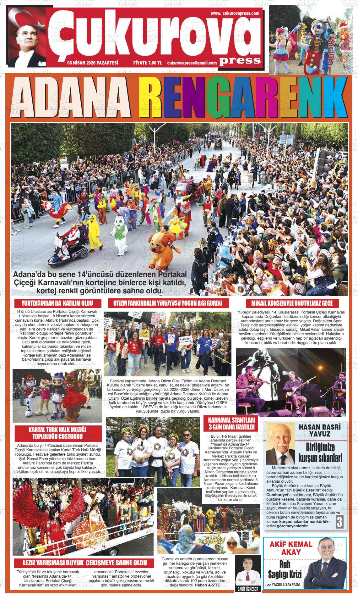 Adana Cukurovapress 06.04.2026
