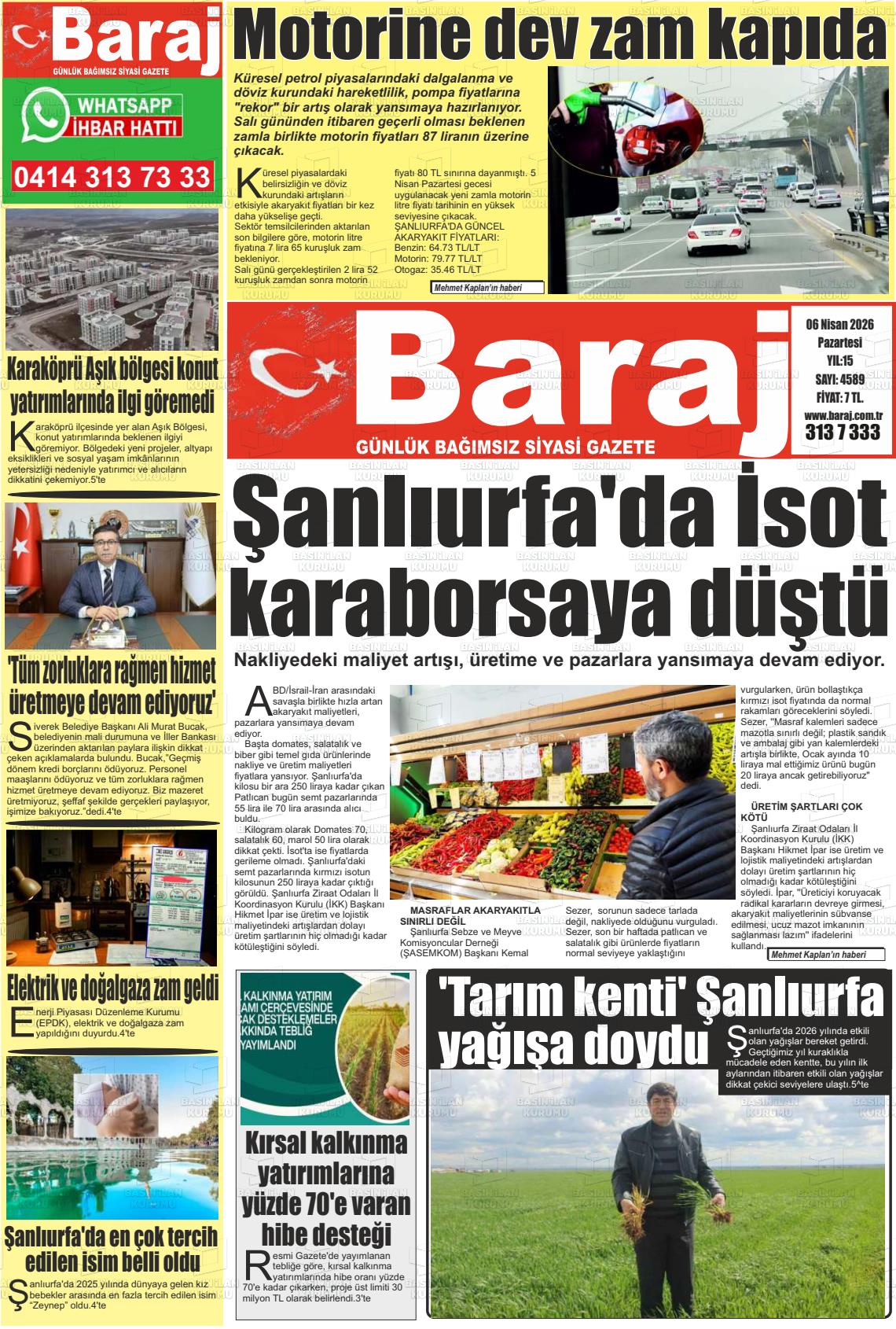 Sanliurfa Dundenbugunesafak 06.04.2026