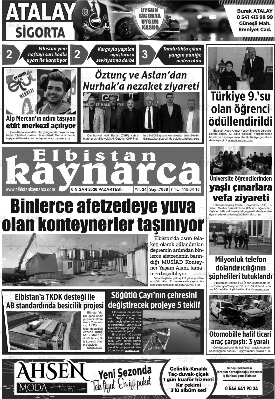 Kahramanmaras Elbistankaynarca 06.04.2026