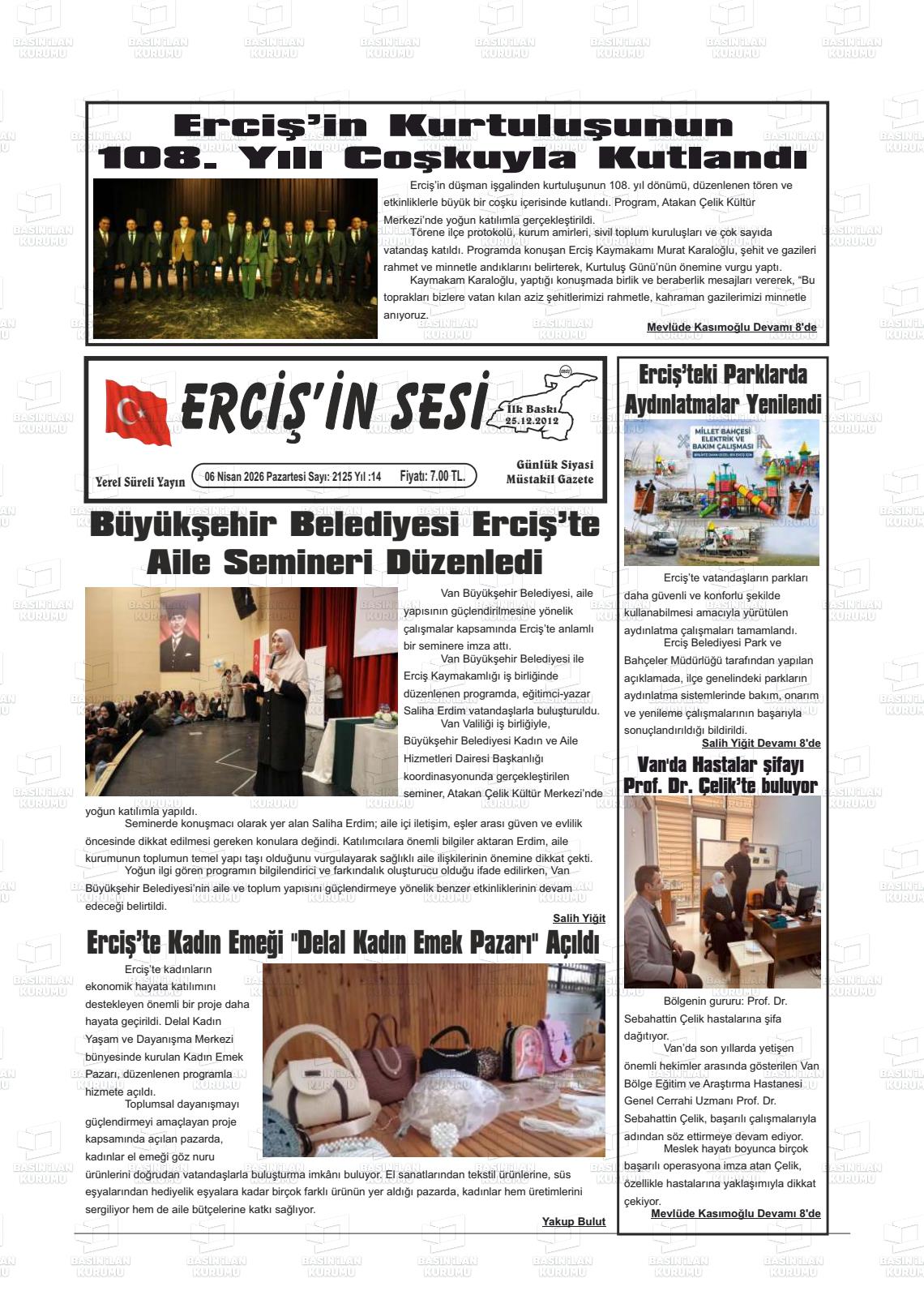 Van Ercisinsesi 06.04.2026