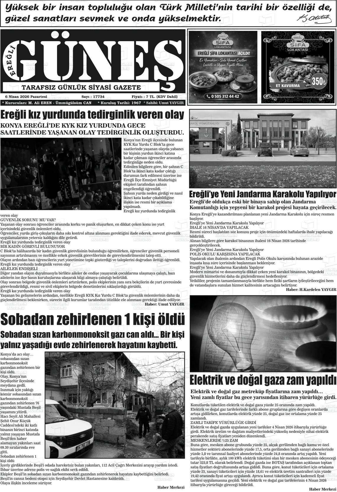 Konya Eregligunes 06.04.2026