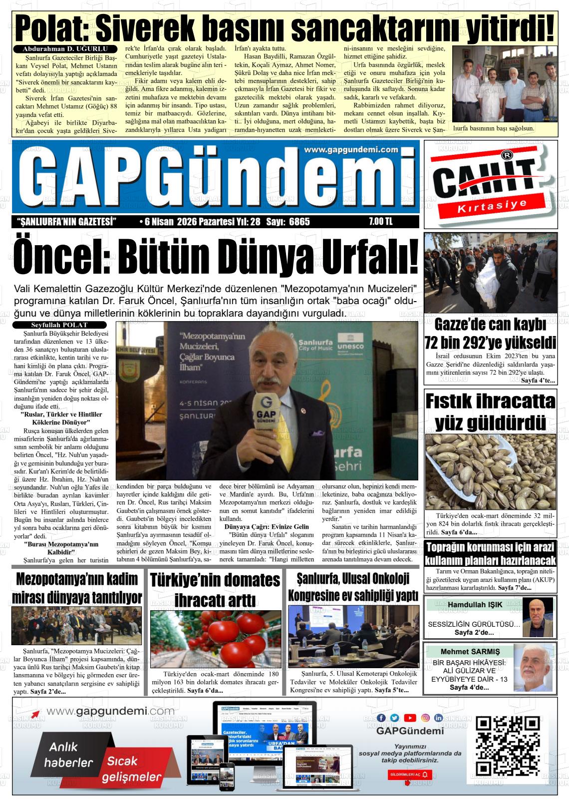 Sanliurfa Gapgundemi 06.04.2026