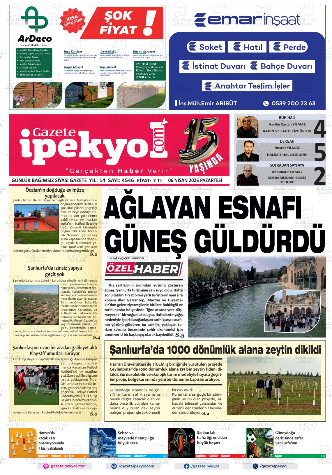 Sanliurfa Gazeteipekyol 06.04.2026
