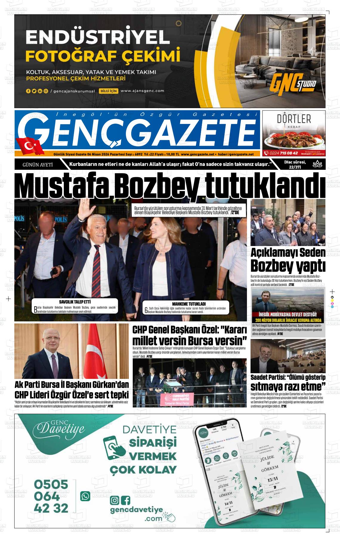 Bursa Gencgazete 06.04.2026