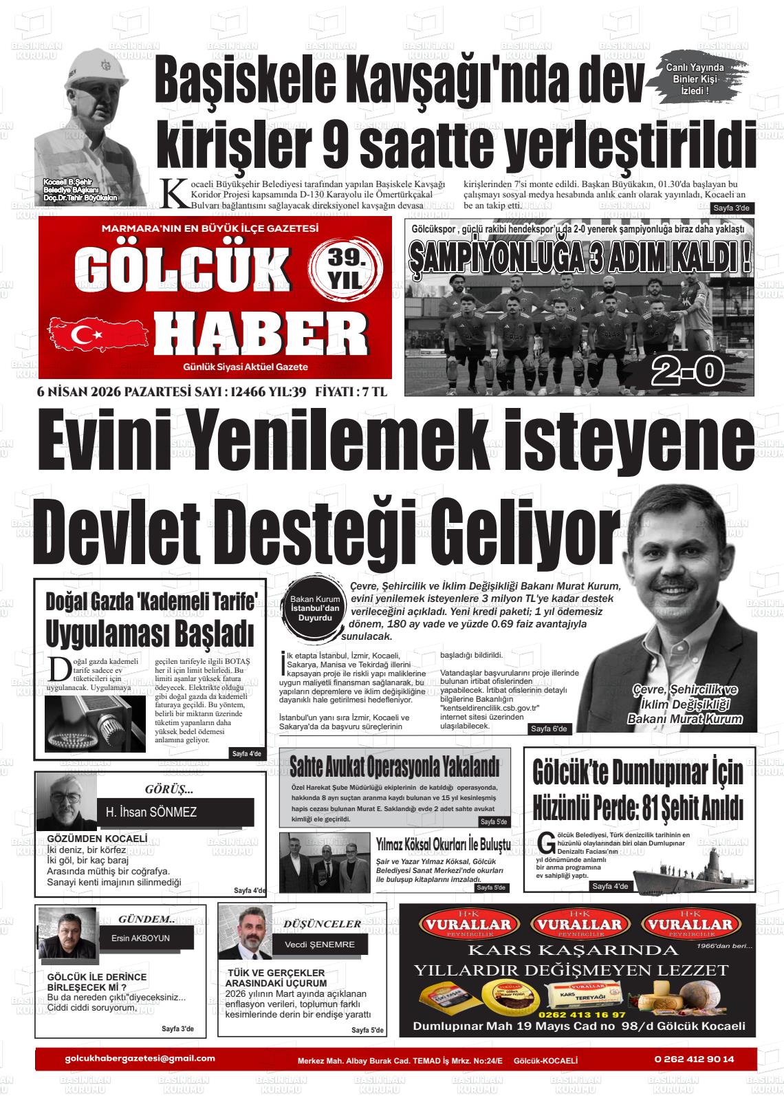 Kocaeli Golcukhaber 06.04.2026