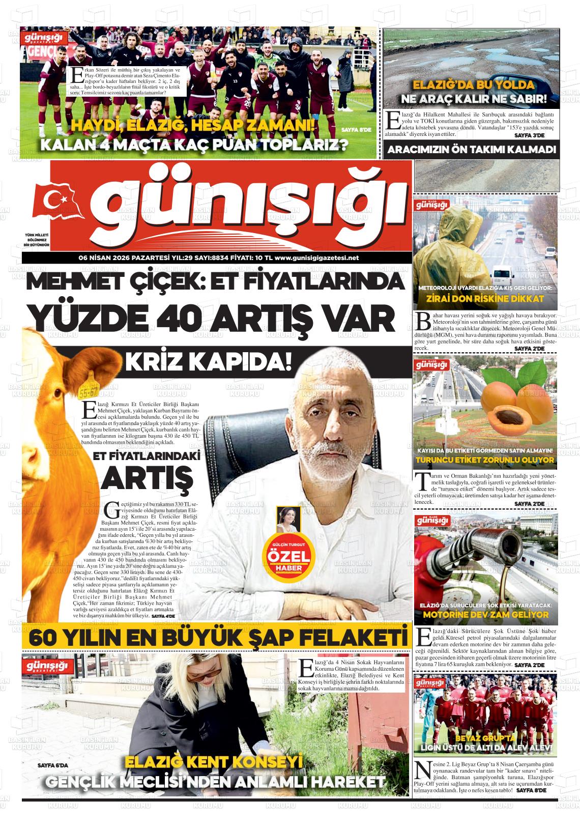 Elazig Gunisigi 06.04.2026