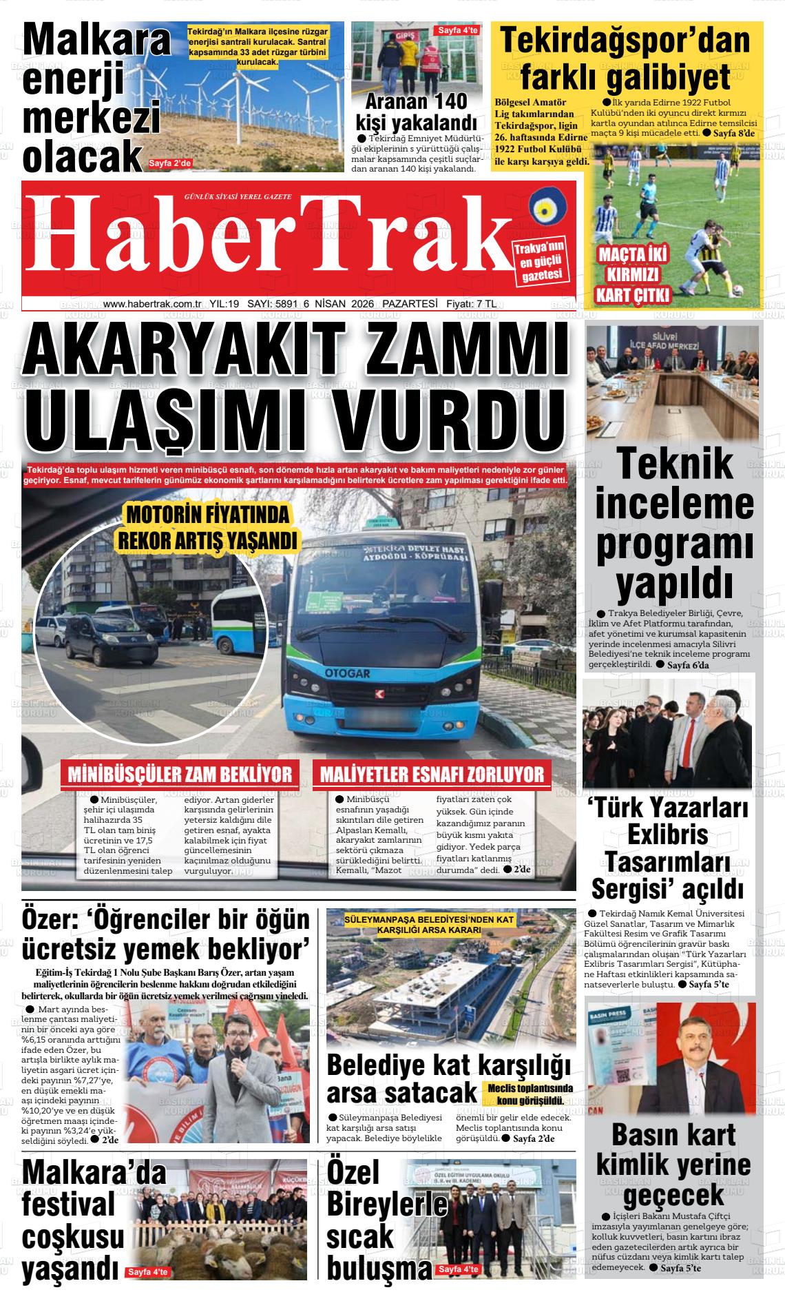 Tekirdag Habertrak 06.04.2026