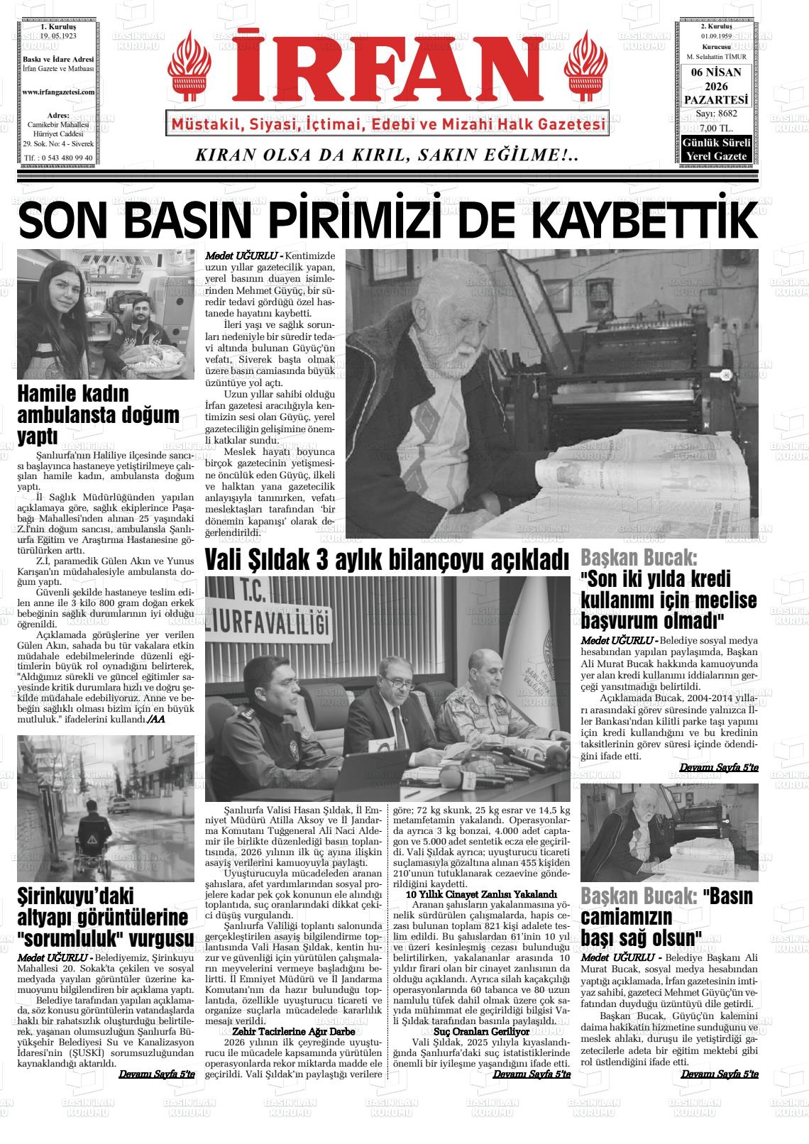 Sanliurfa Irfan 06.04.2026