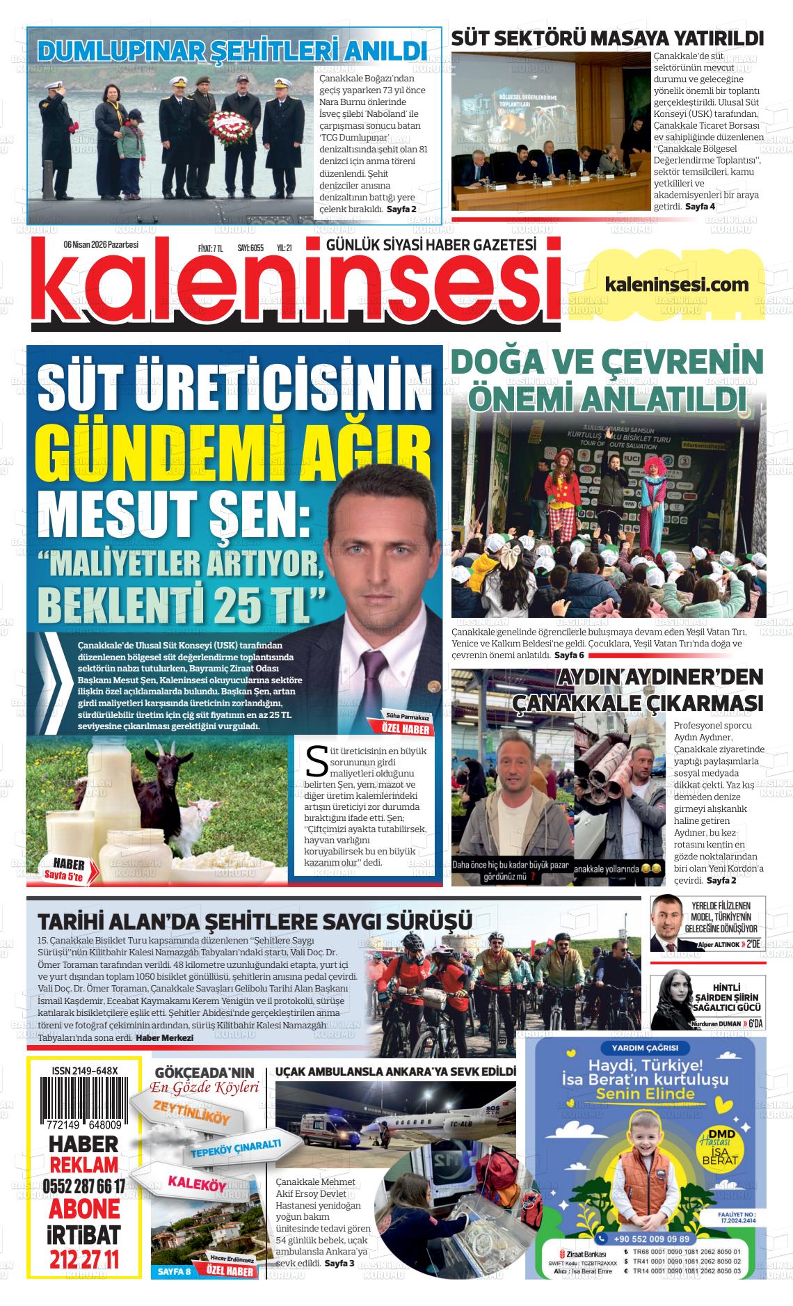 Canakkale Kaleninsesi 06.04.2026