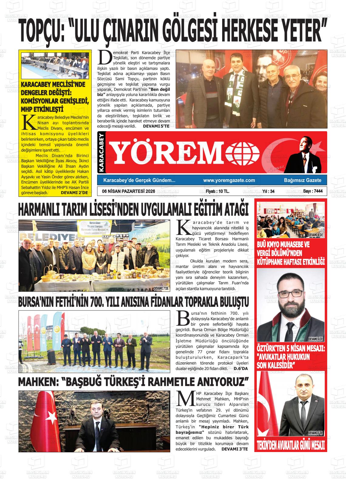 Bursa Karacabeyyorem 06.04.2026