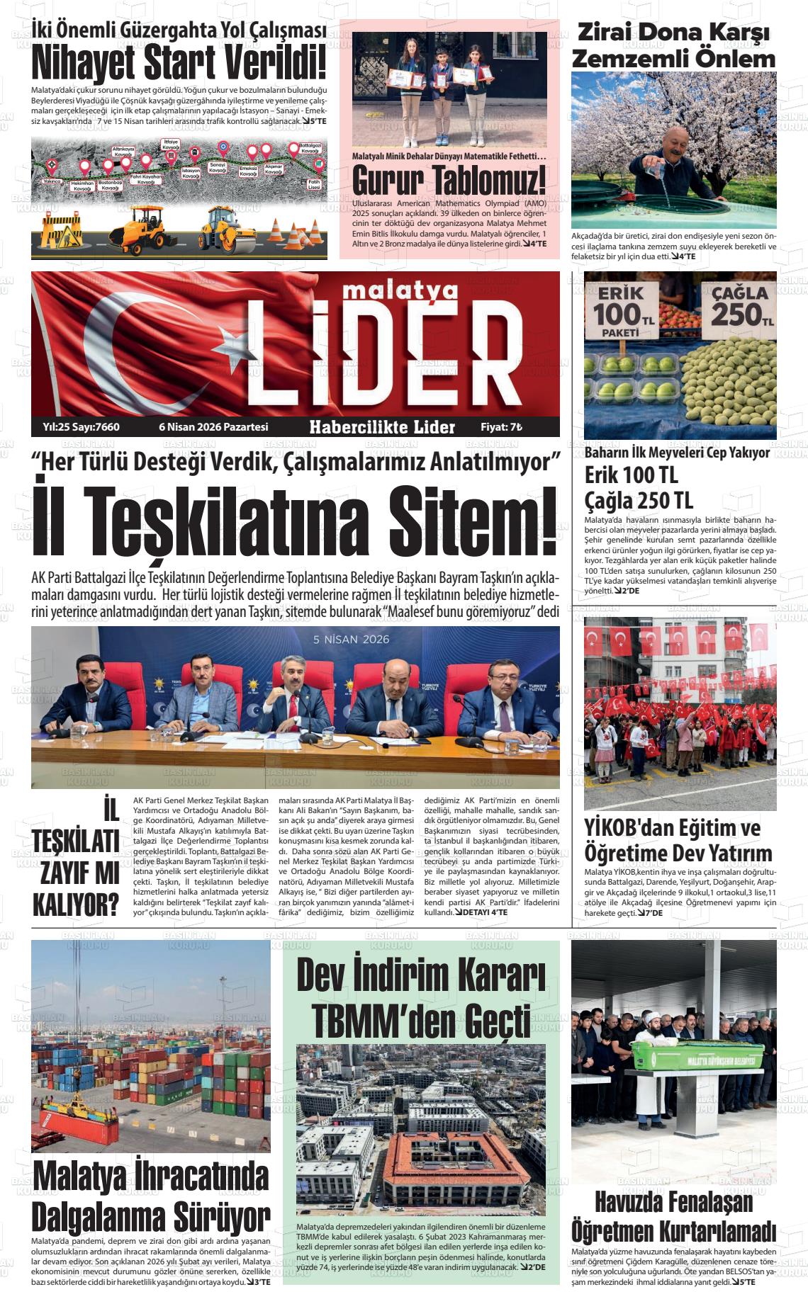 Malatya Sonsoz 06.04.2026