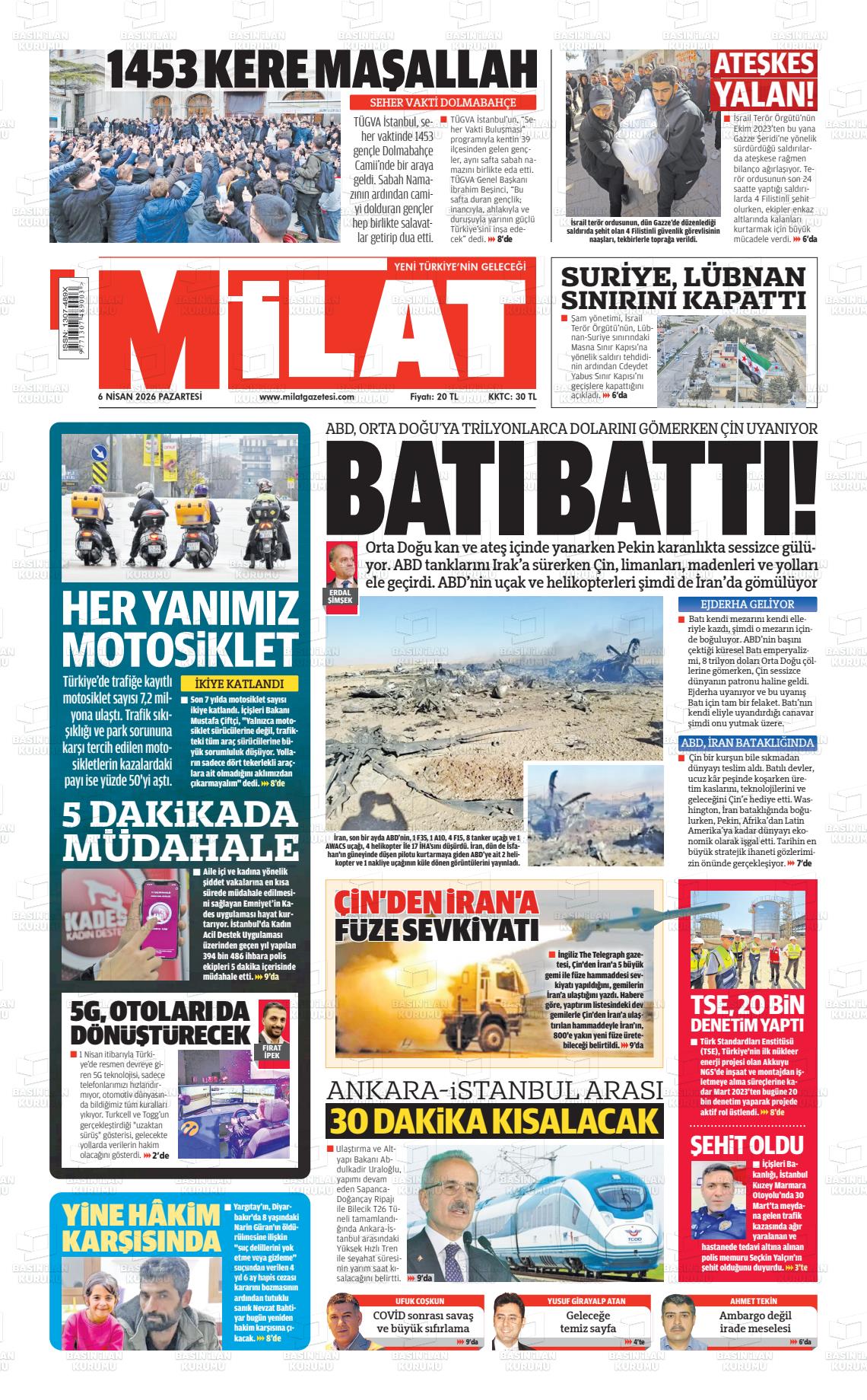 Milat Gazetesi 06.04.2026
