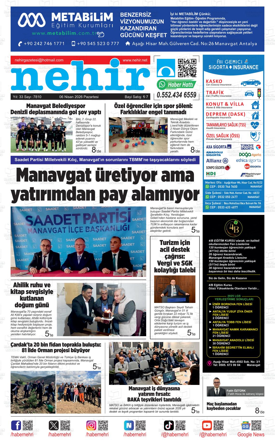 Antalya Nehir 06.04.2026