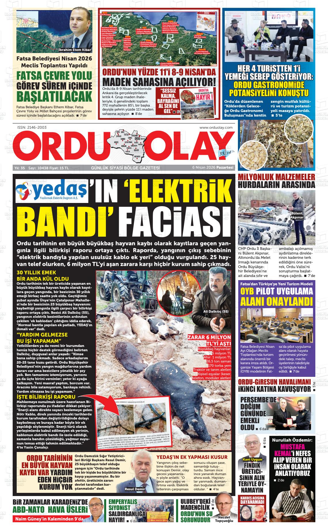 Ordu Olay 06.04.2026