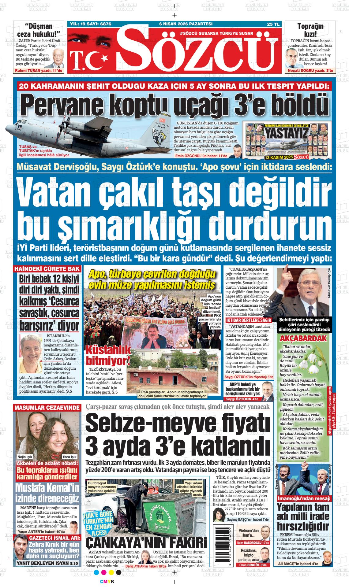 Sözcü Gazetesi 06.04.2026