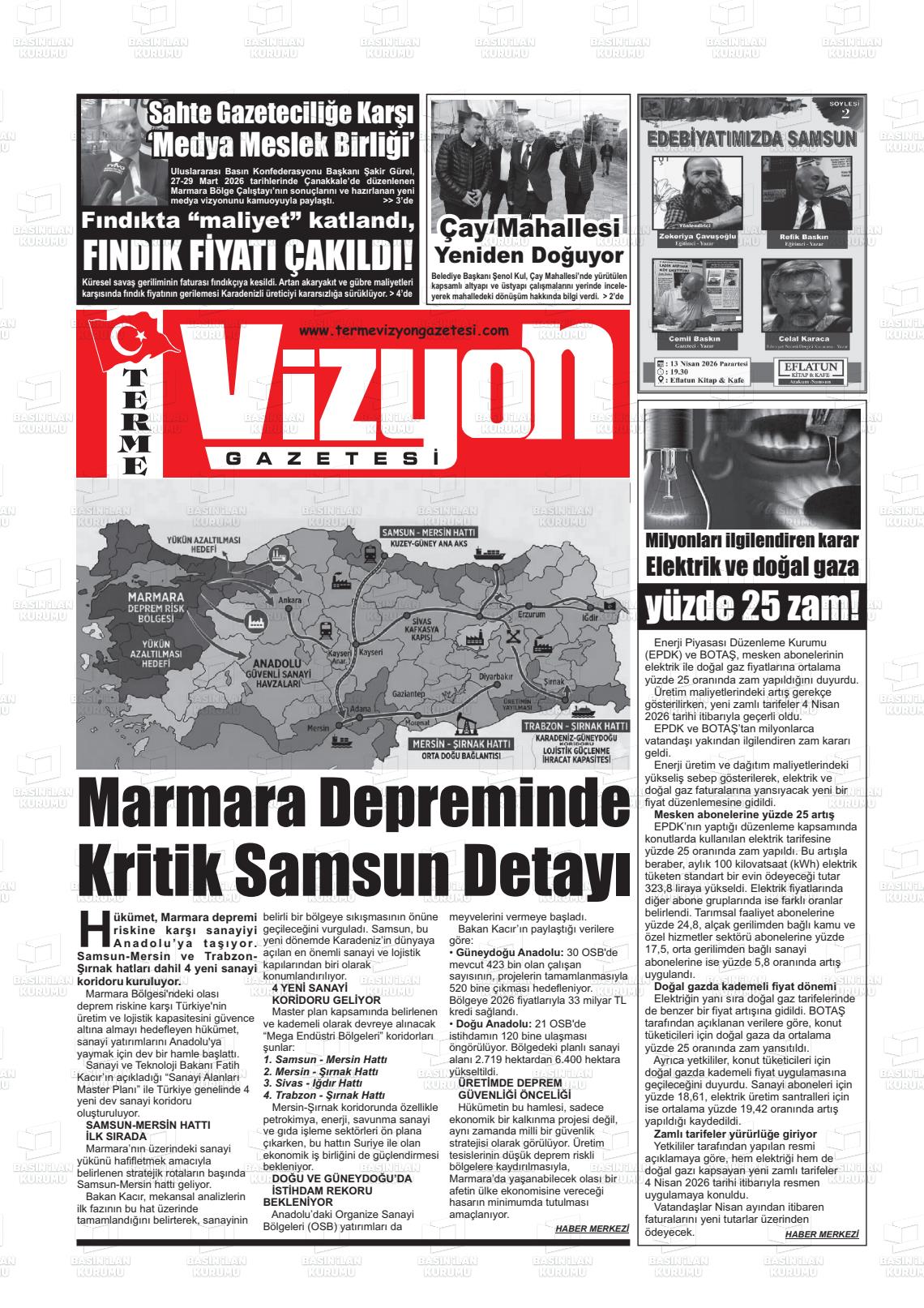 Samsun Vizyonterme 06.04.2026