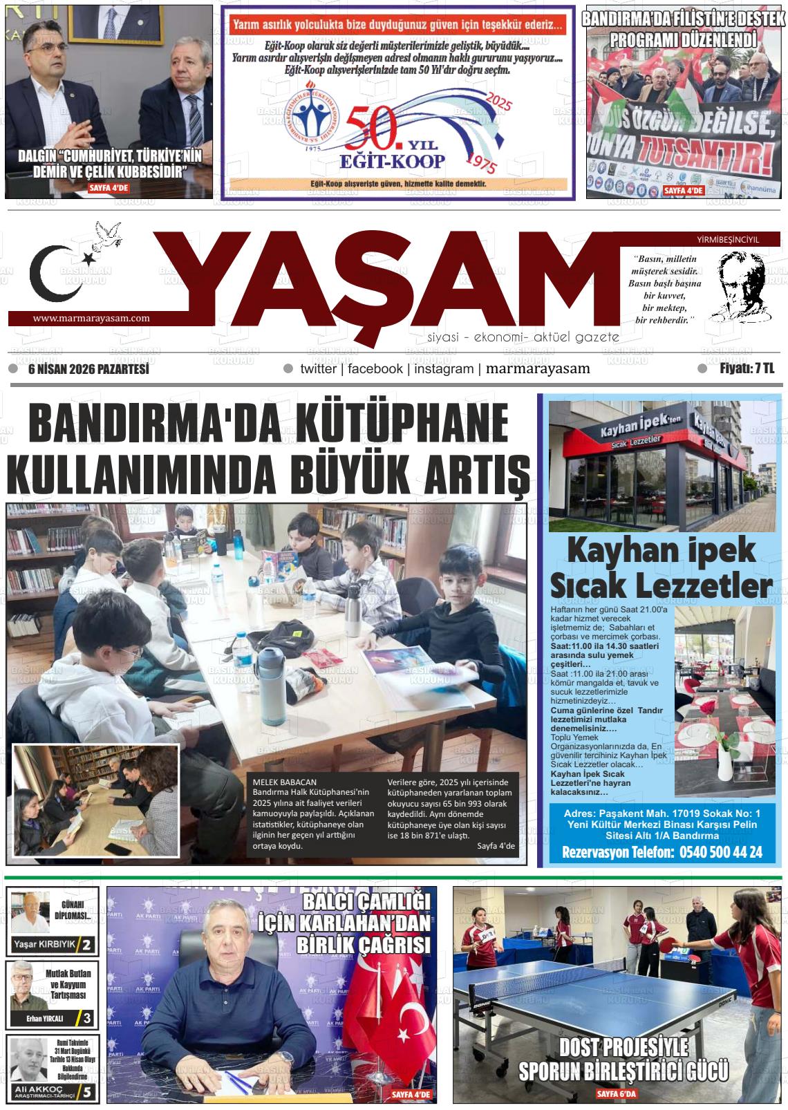 Canakkale Yasam 06.04.2026