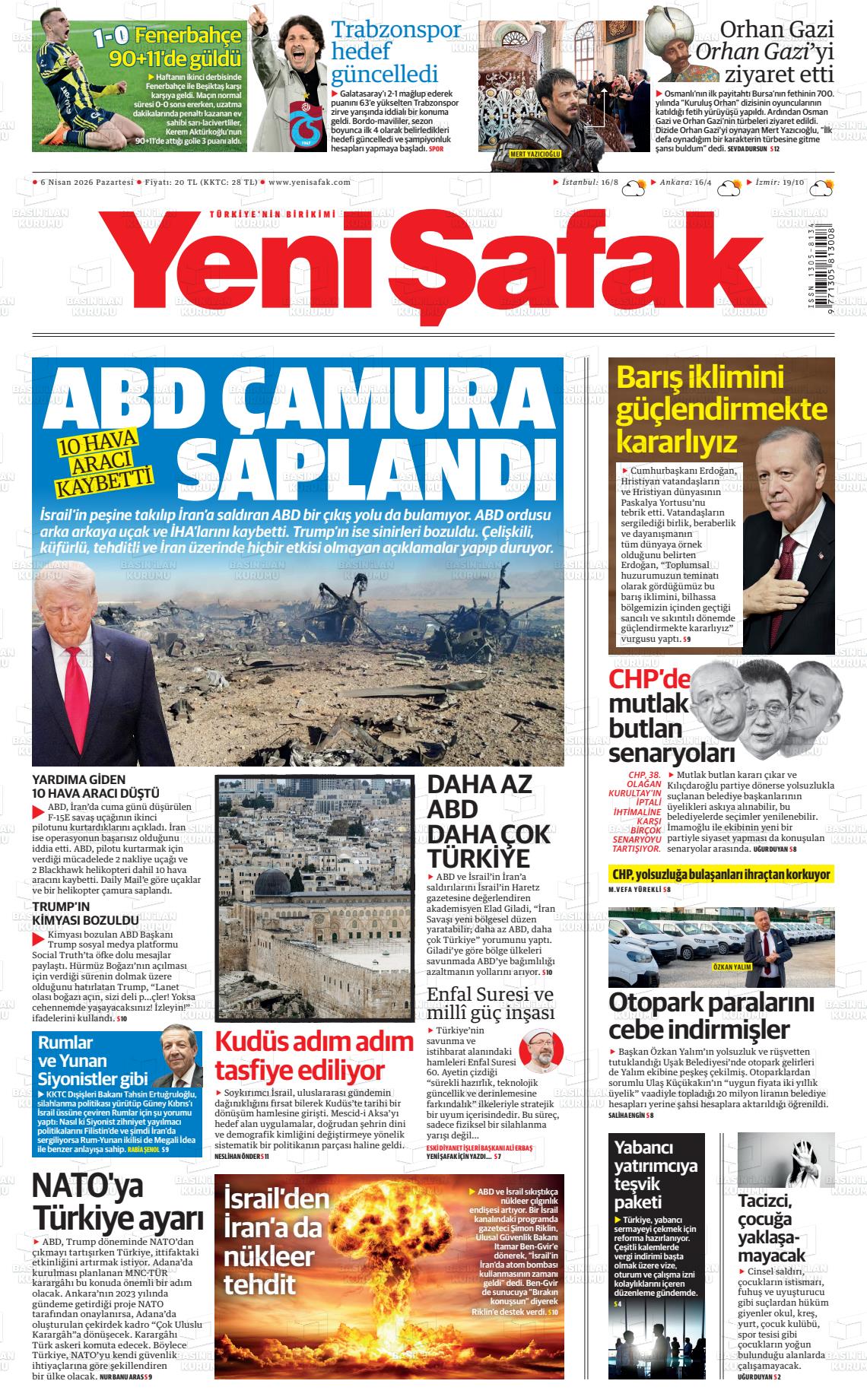 Yeni Şafak Gazetesi 06.04.2026