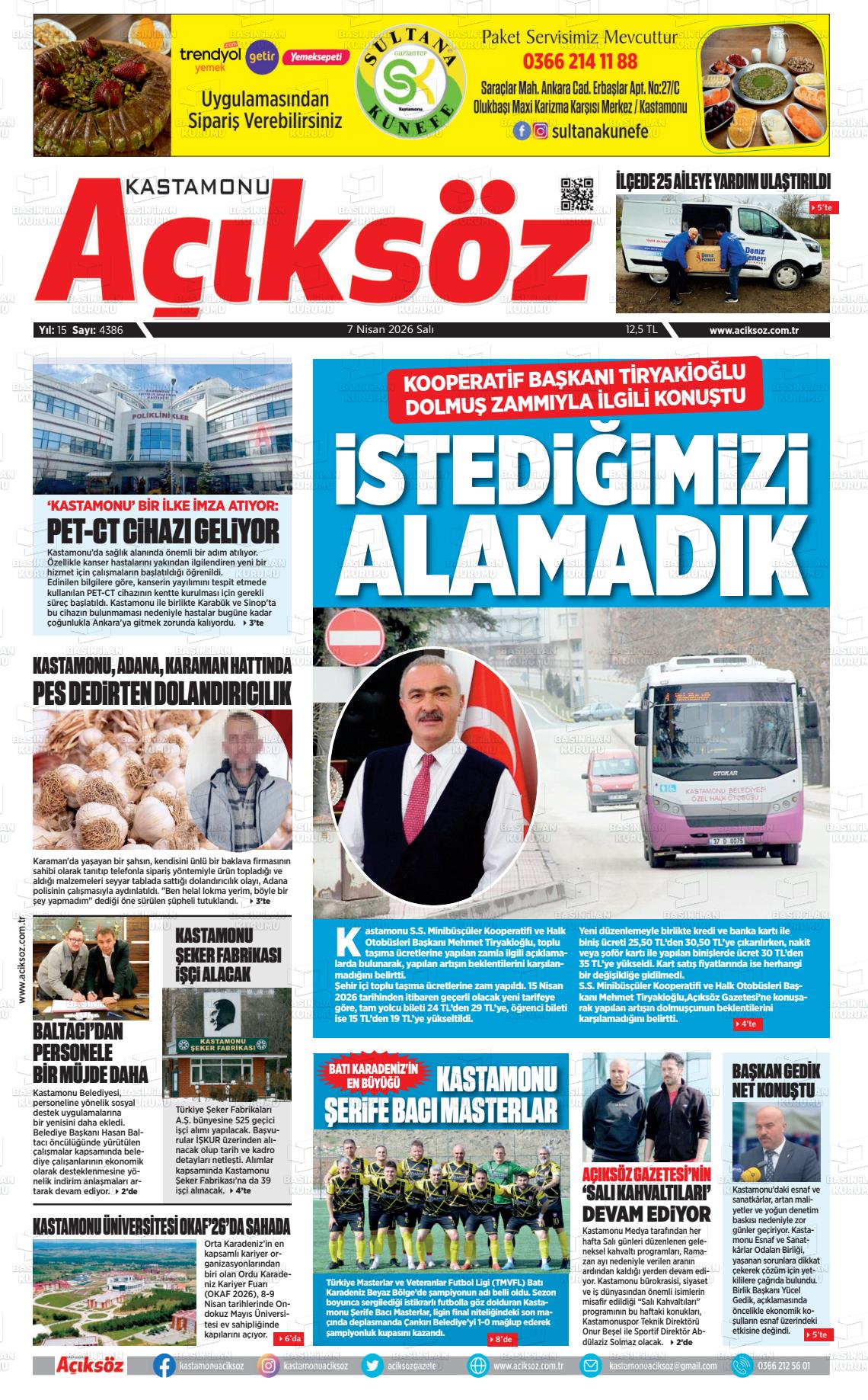 Kastamonu Aciksoz 07.04.2026