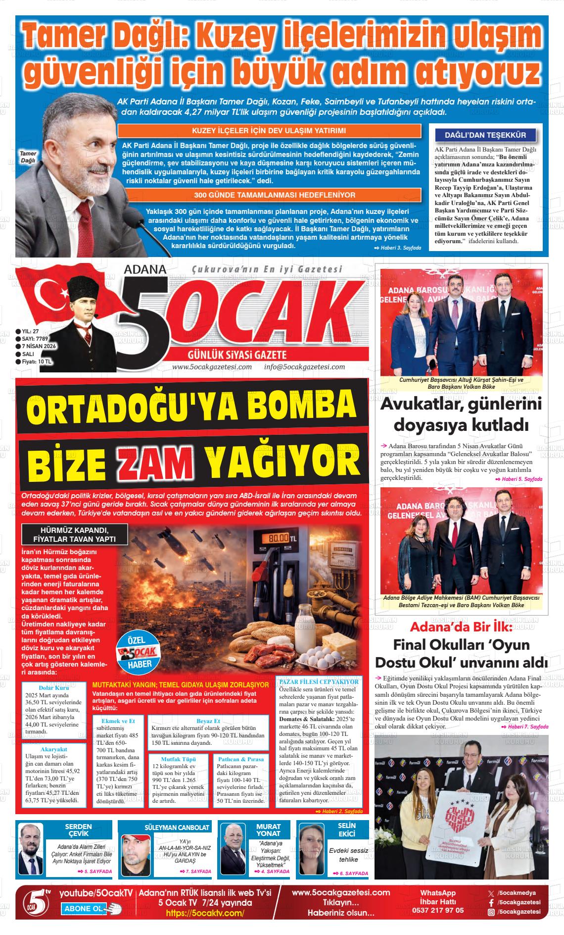 Adana 5 Ocak 07.04.2026