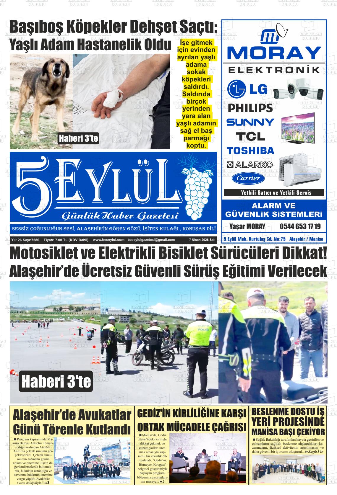 Manisa Alasehir 5 Eylul 07.04.2026