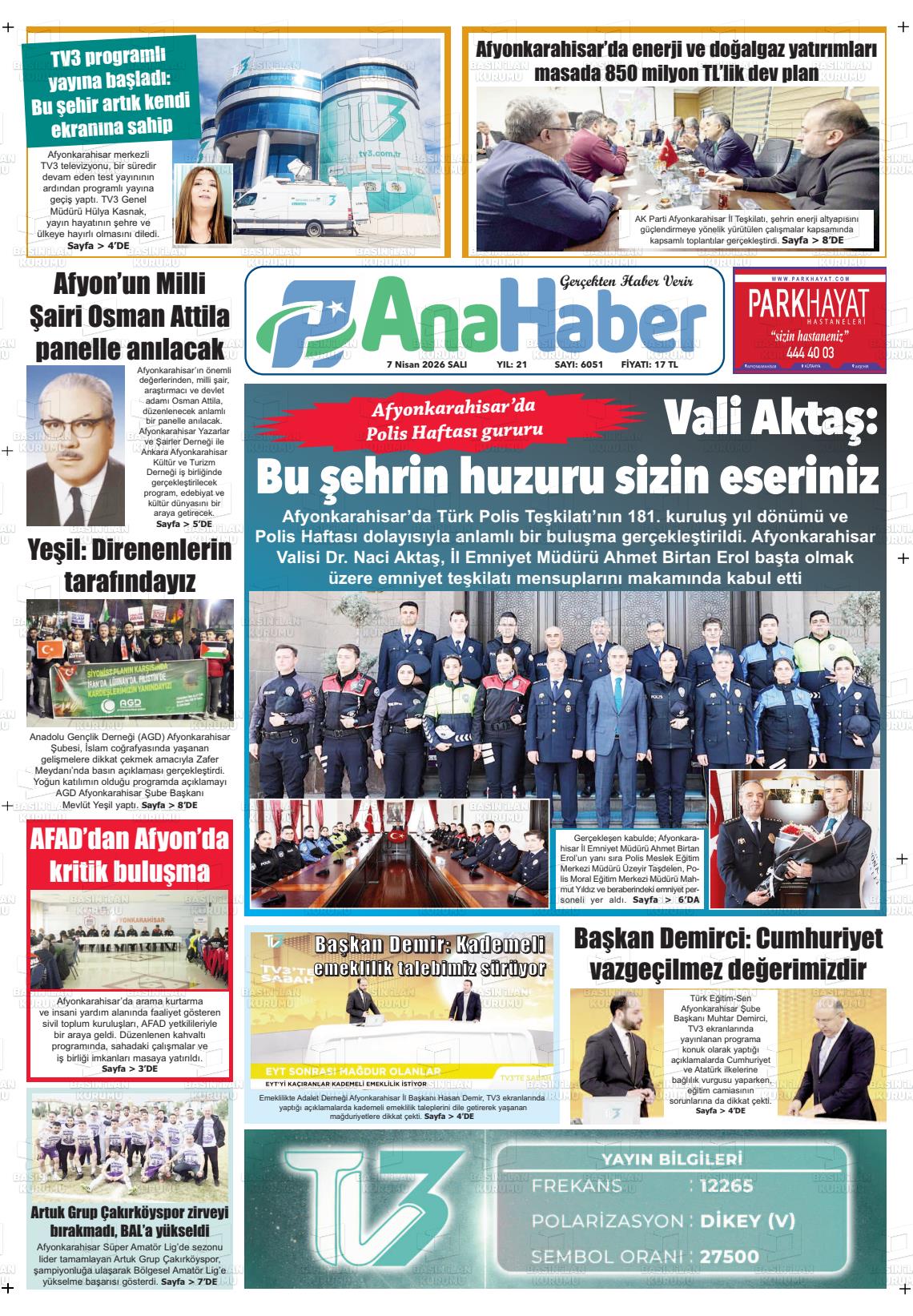 Afyonkarahisar Anahaber 07.04.2026