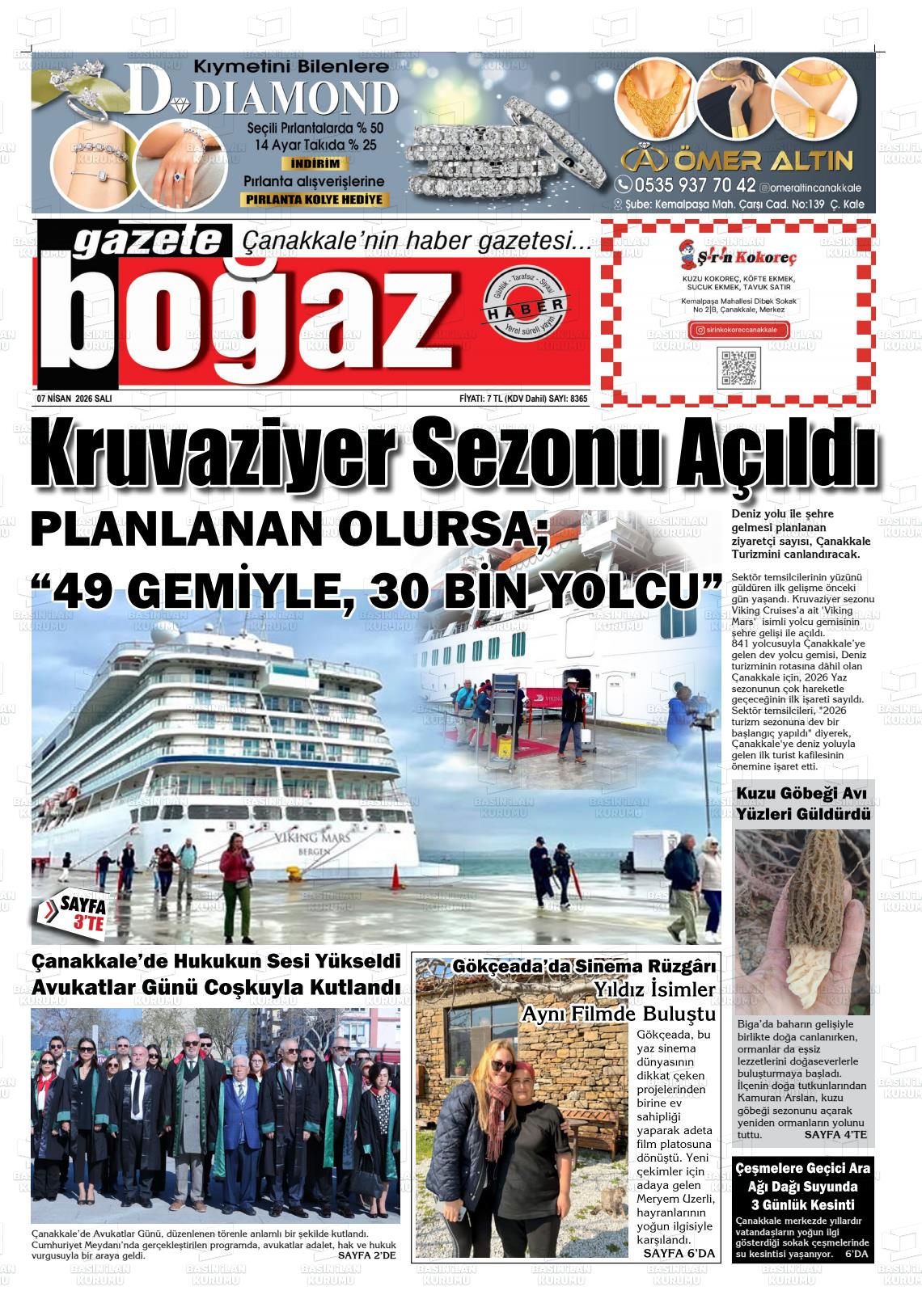 Canakkale Bogaz 07.04.2026