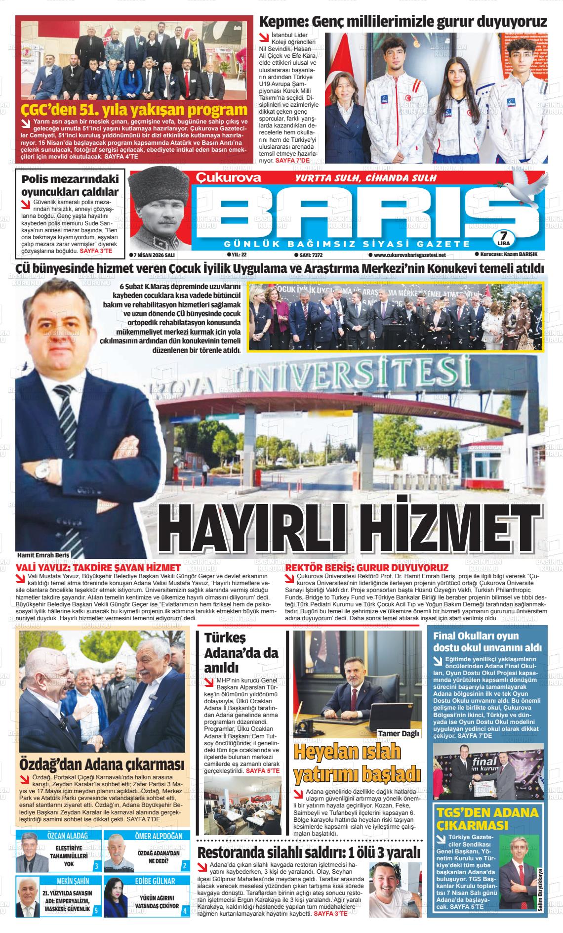 Adana Cukurovabaris 07.04.2026