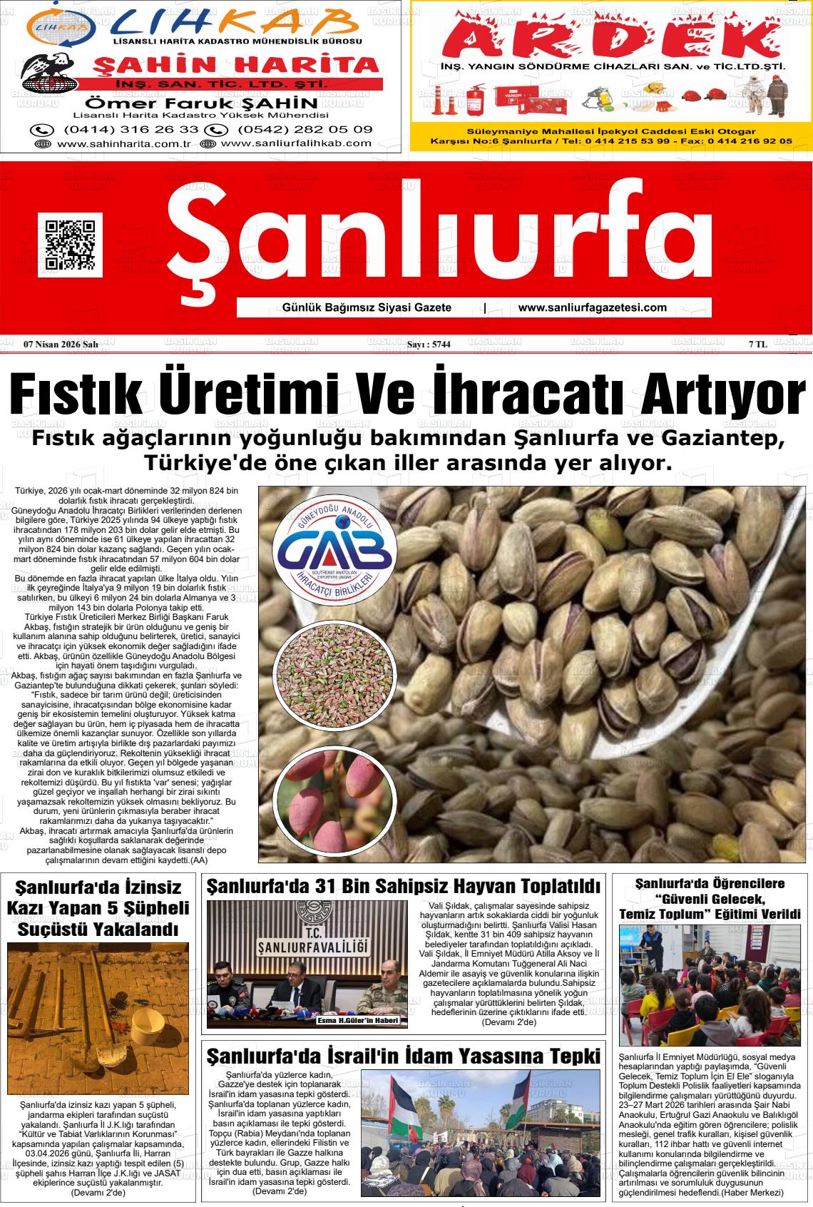Sanliurfa Dunyadaveturkiyede 07.04.2026