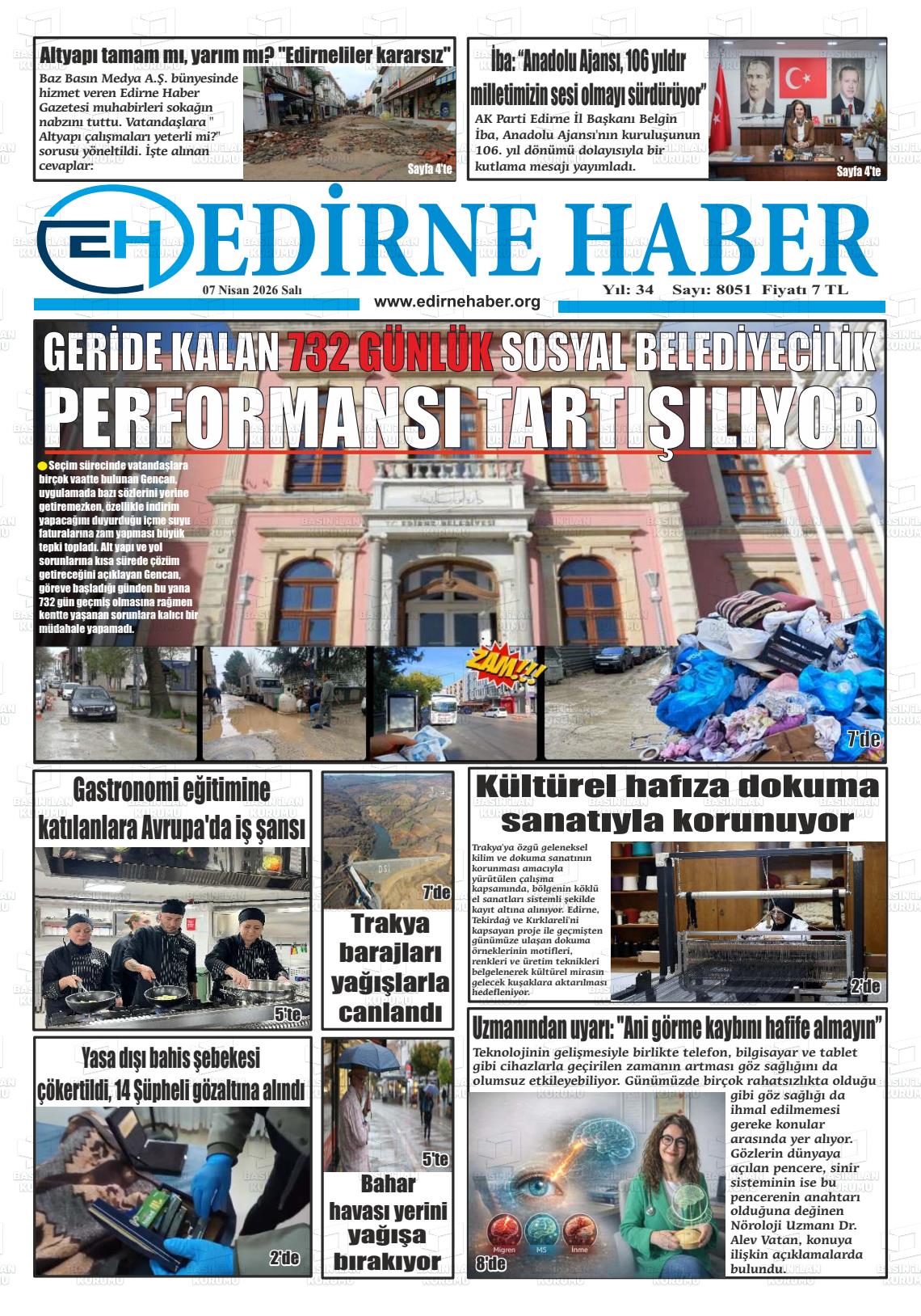 Edirne Haber 07.04.2026