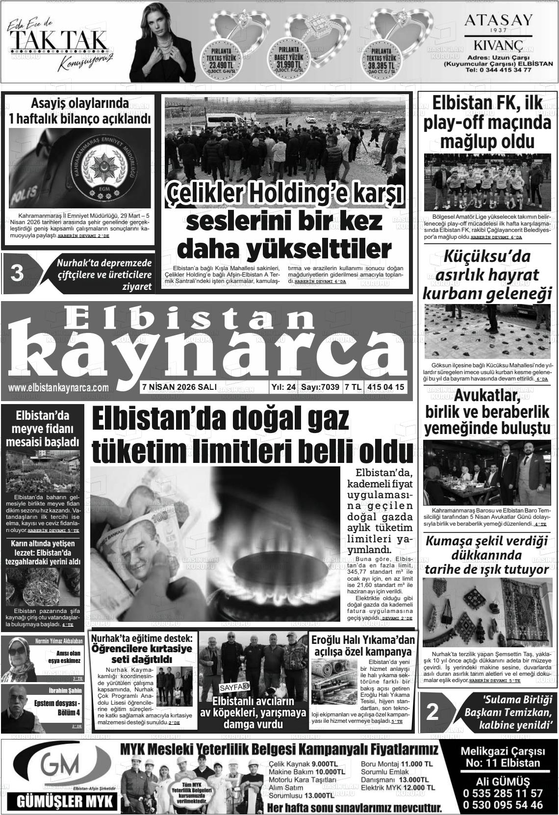 Kahramanmaras Elbistankaynarca 07.04.2026