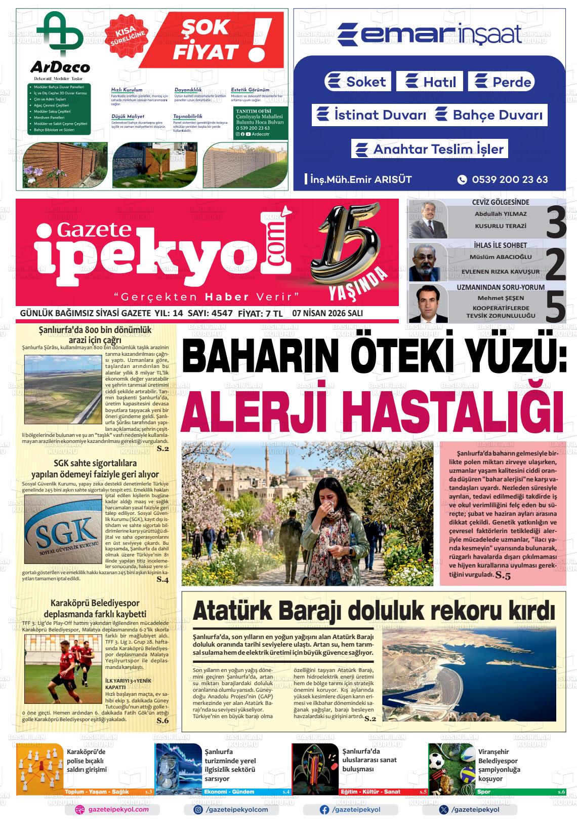 Sanliurfa Gazeteipekyol 07.04.2026