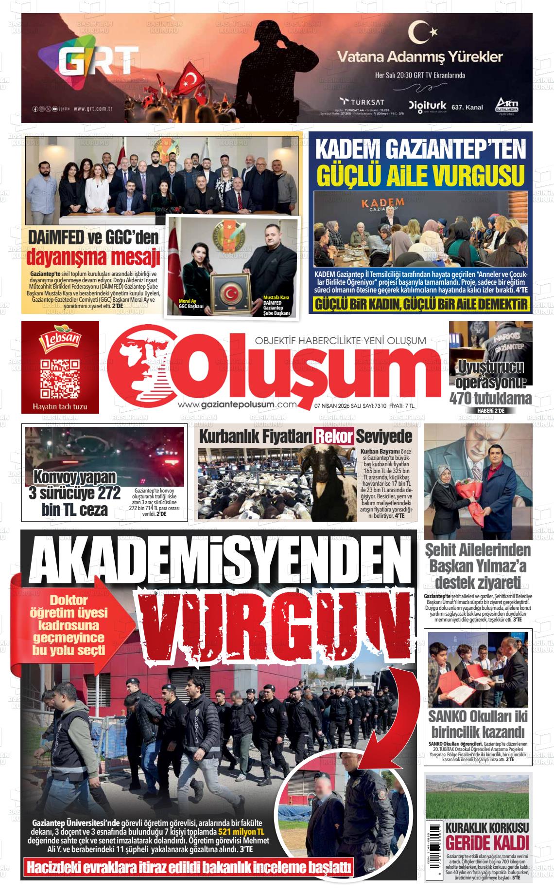 Gaziantep Olusum 07.04.2026